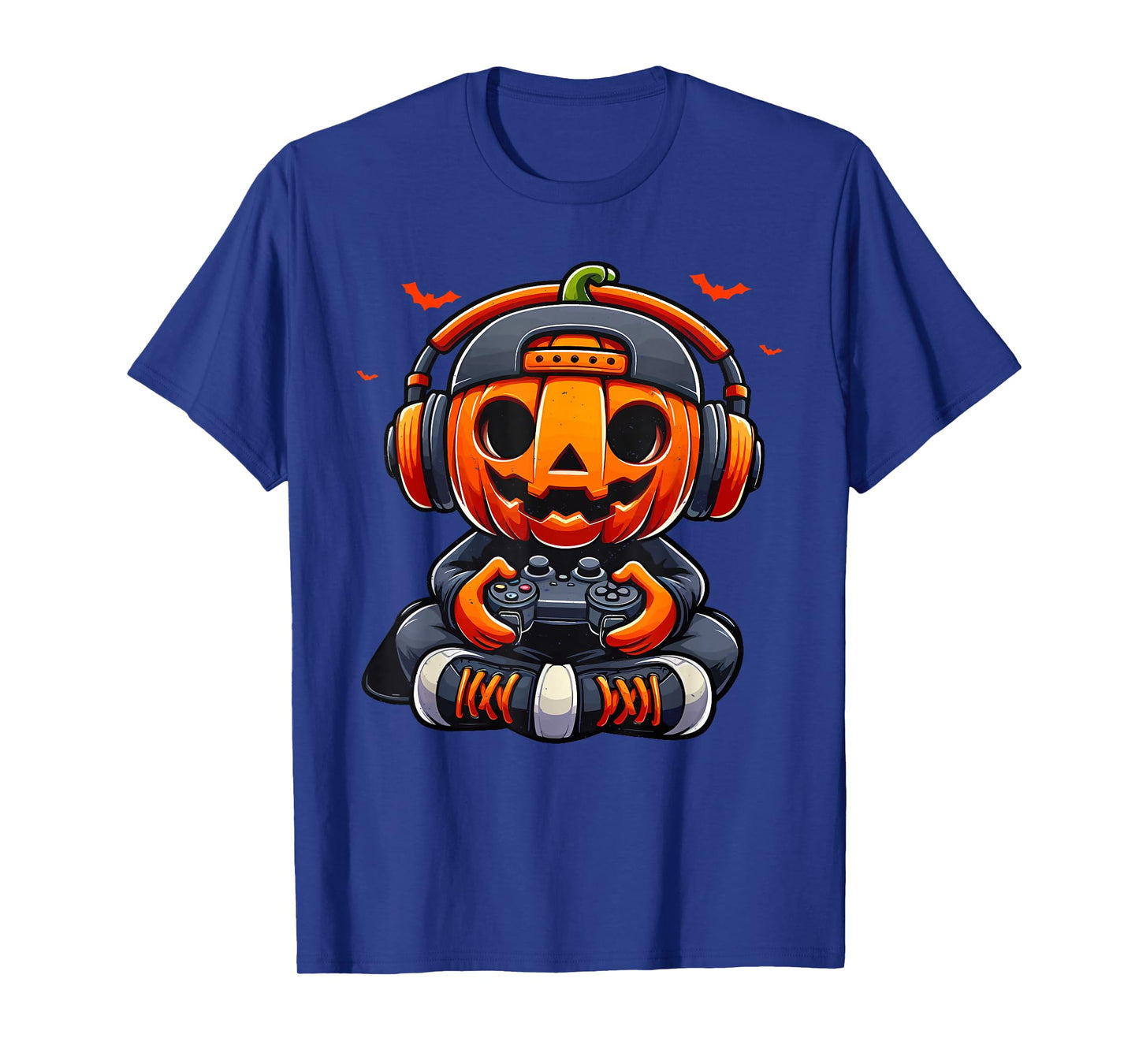 Funny Halloween Gamer Spooky Pumpkin Gaming Men Boys Kids T-Shirt