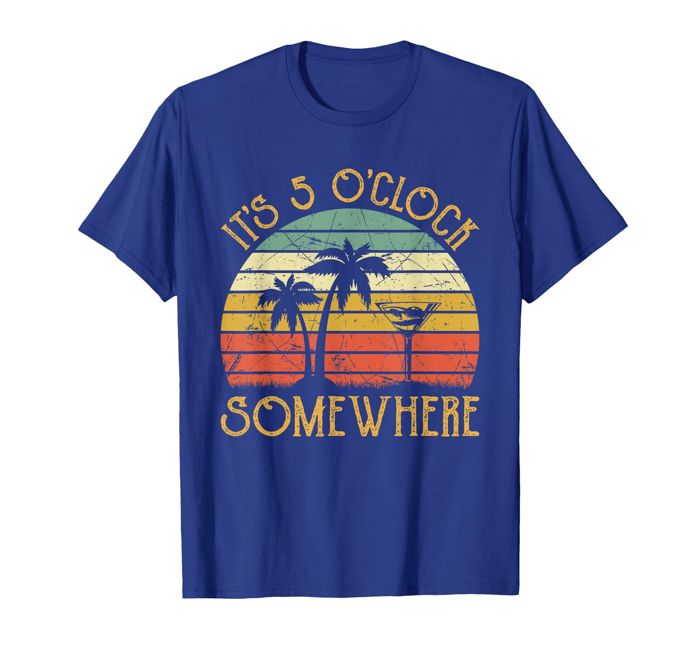 It's 5 O'clock Somewhere Funny Summer Beach Vacation T-Shirt for Men Women