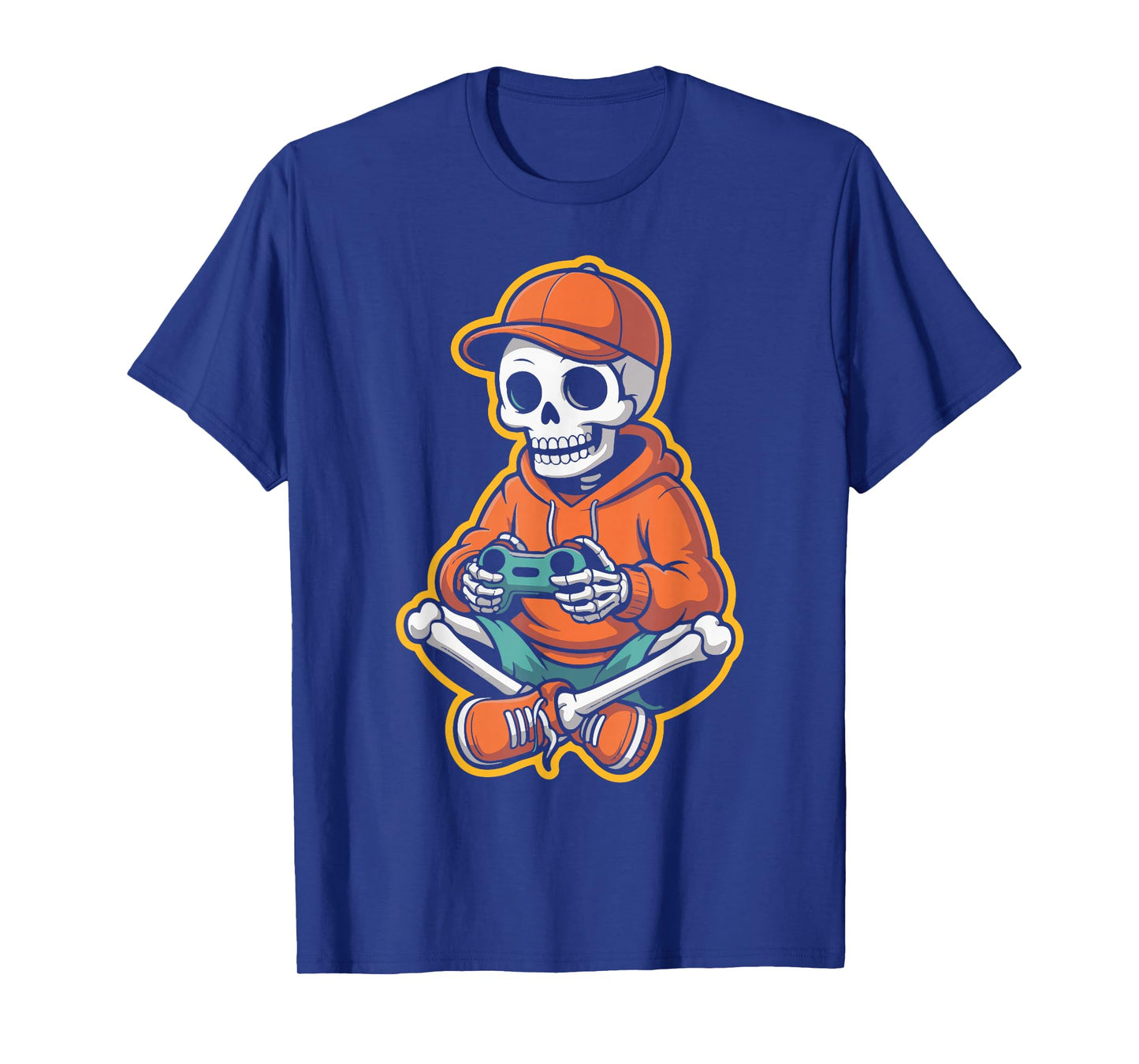 Skeleton Gamer Halloween Video Game Controller for Men Boys T-Shirt