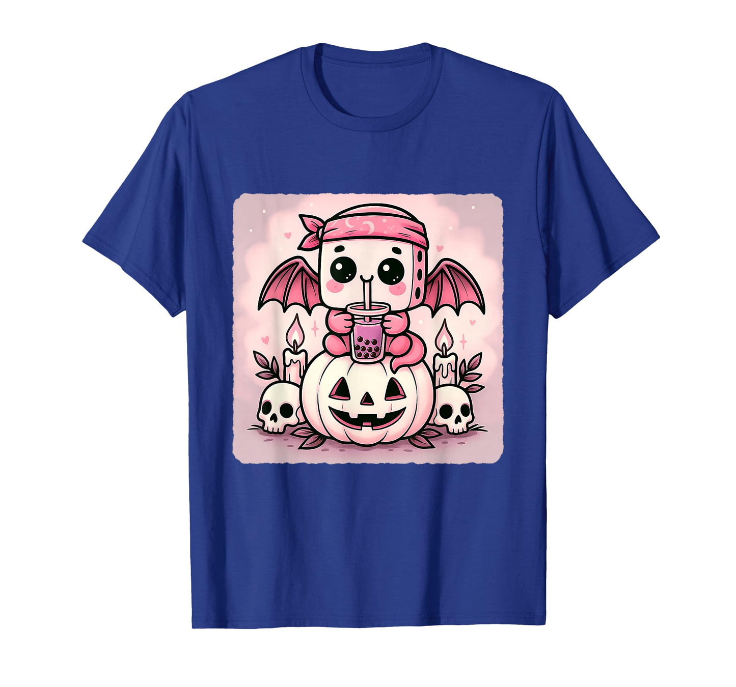 Dice Bat Kawaii Pastel Goth Creepy Cute Skeleton T-Shirt