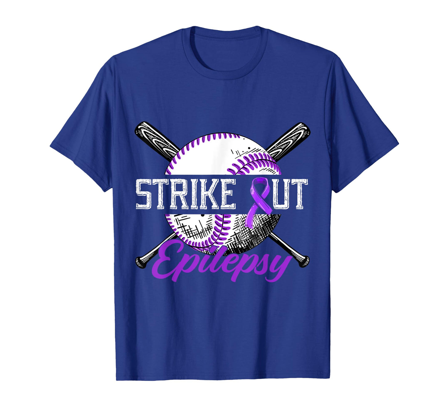 Strike Out Epilepsy Purple Baseball Epilepsy Awareness Month T-Shirt