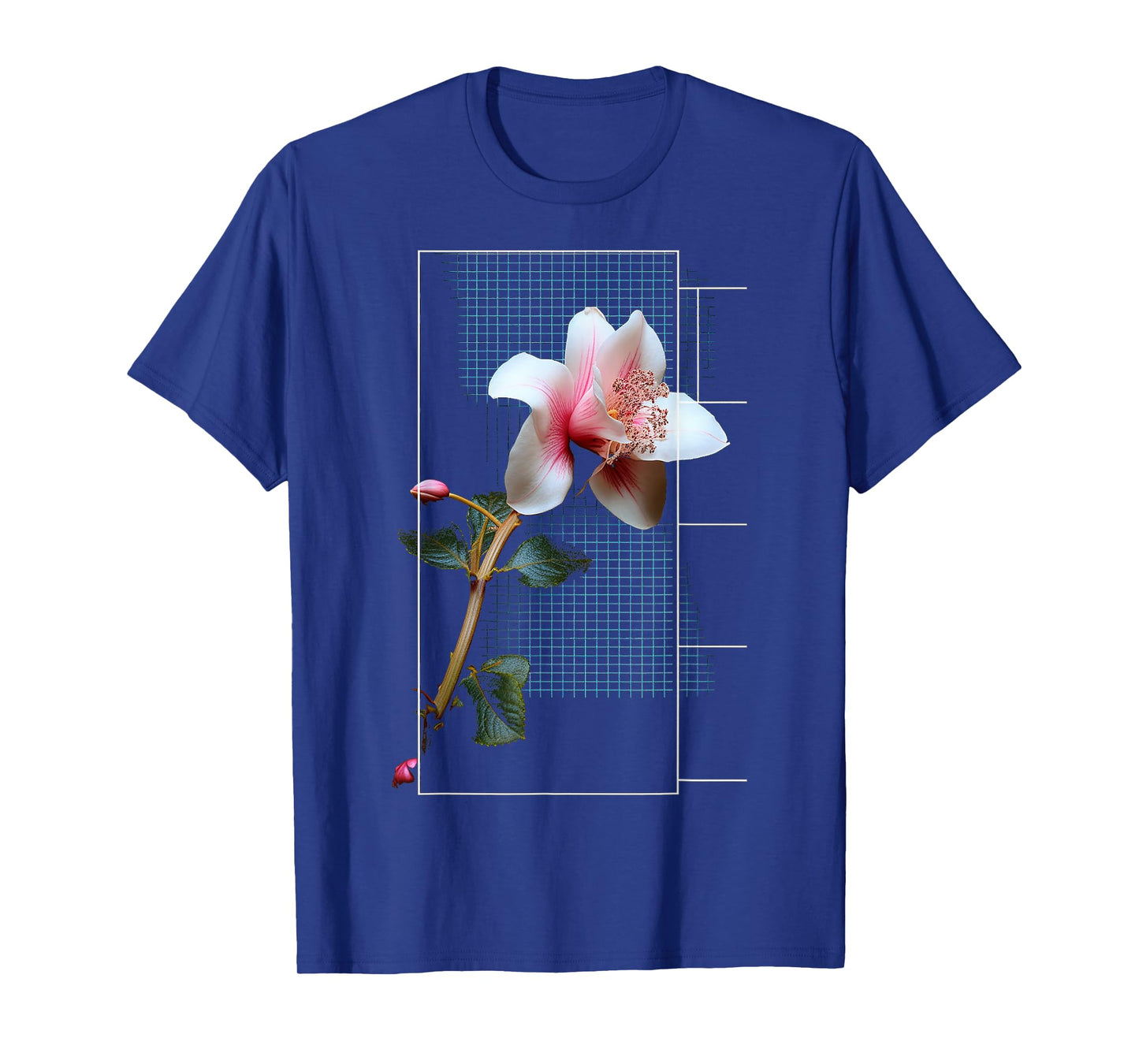 Flower Illustration Artwork Geometric Graphic Art Flower T-Shirt