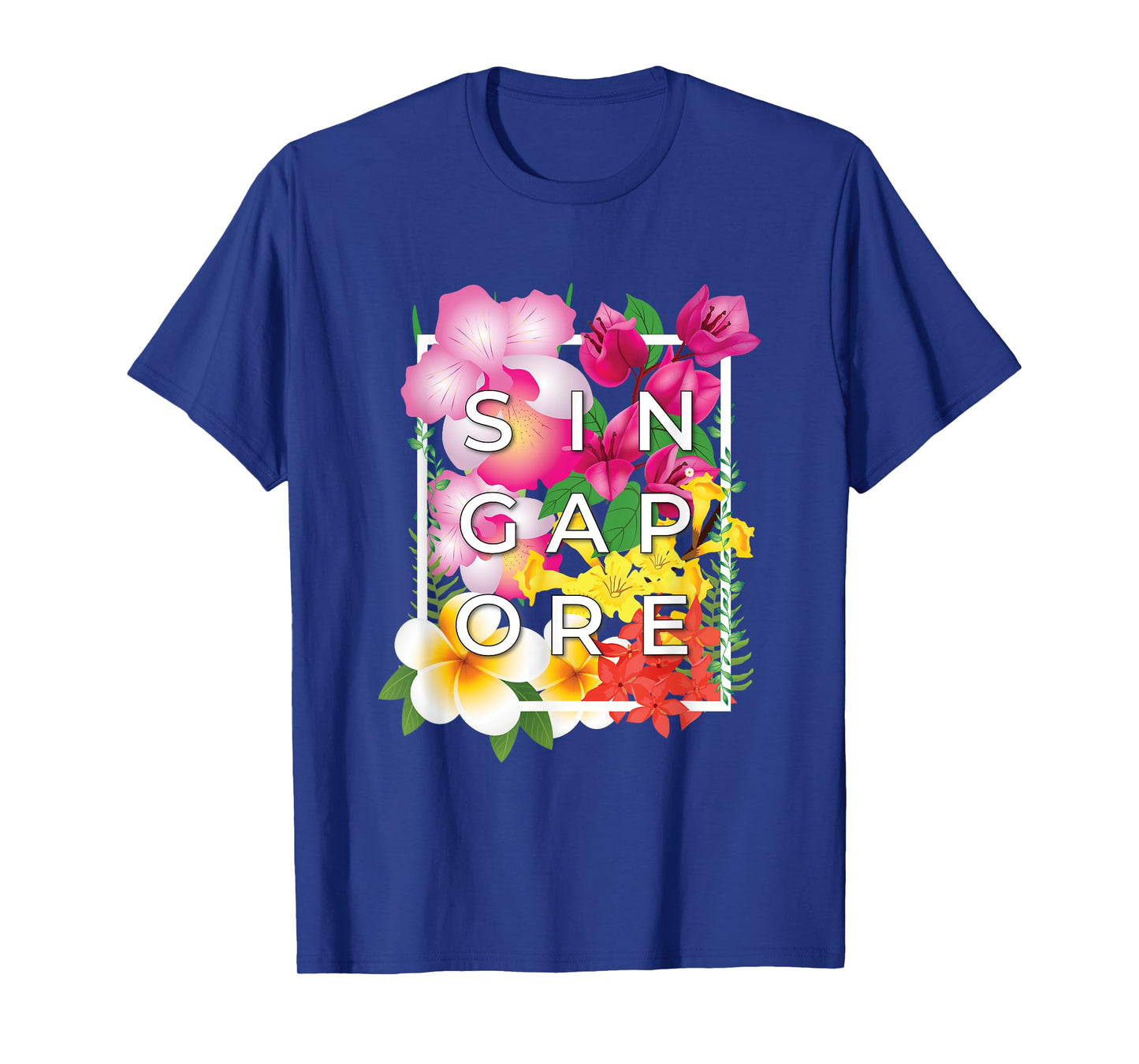 Flowers of Singapore Word Art - Singaporean Pride T-Shirt