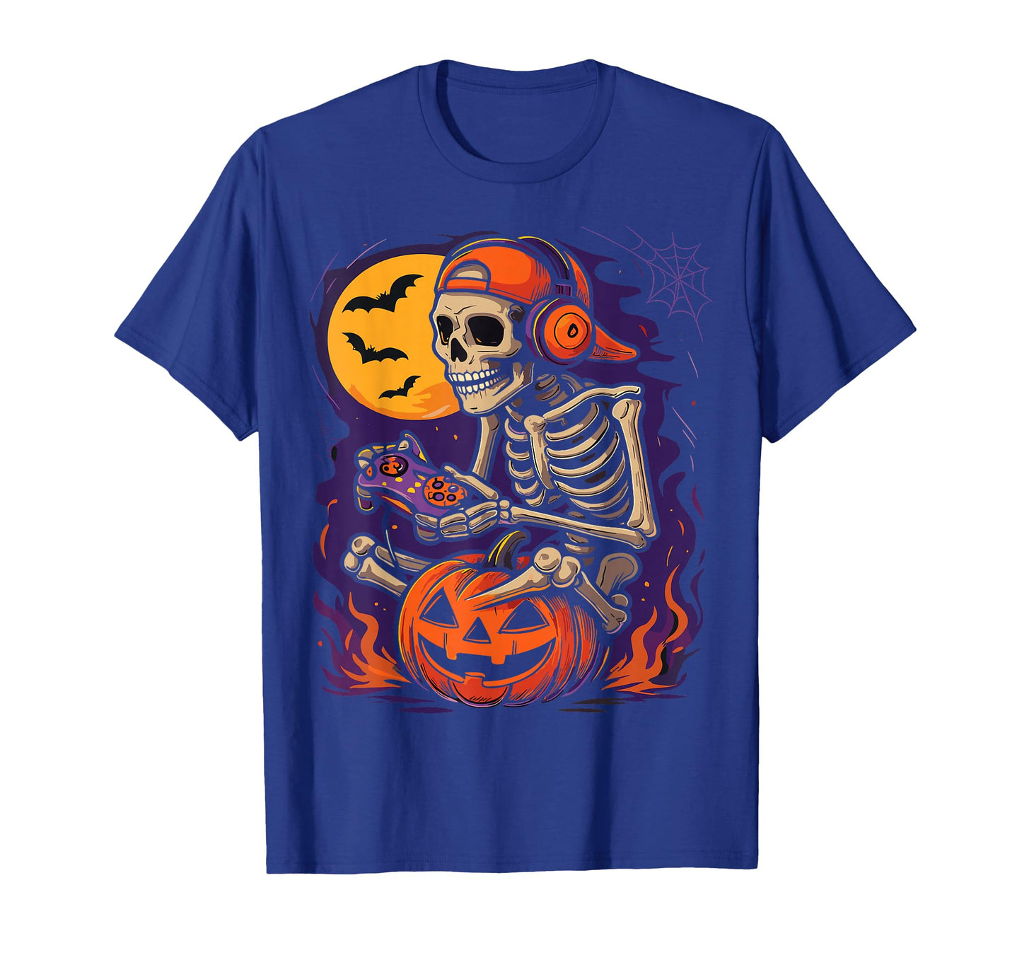 Funny Halloween Skeleton Gamer Gaming Costume for Boys Kids T-Shirt