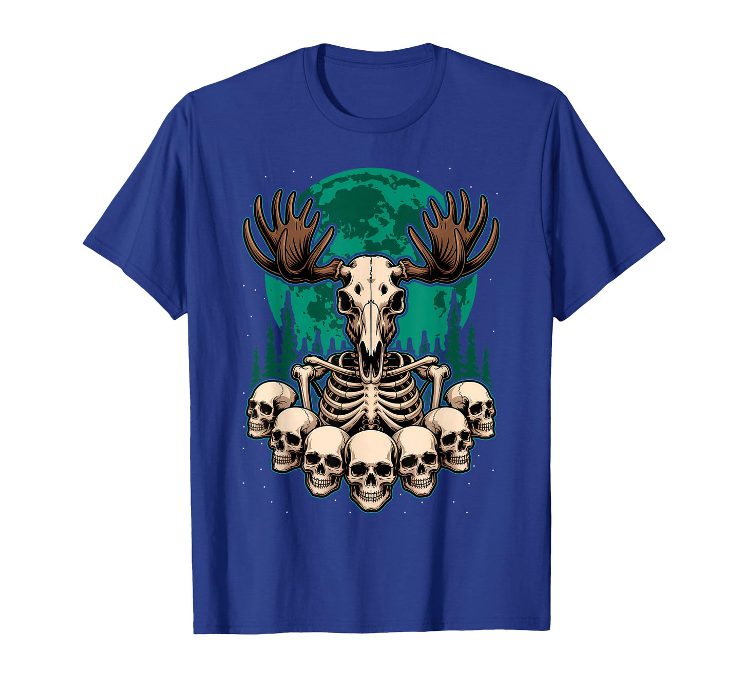Cool Moose Skeleton Halloween Christmas Birthday T-Shirt