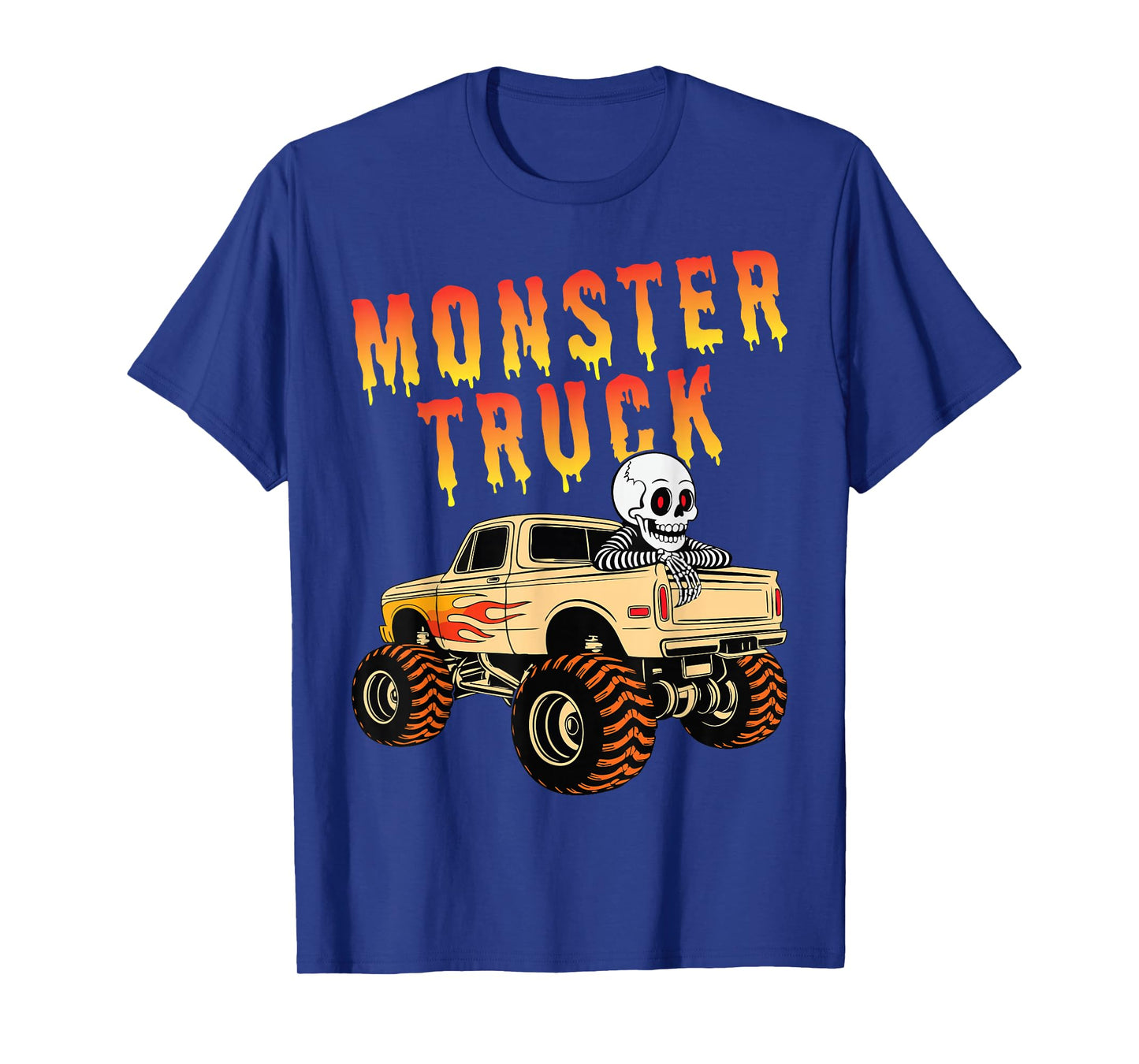 Monster Truck Skeleton Halloween Costume T-Shirt