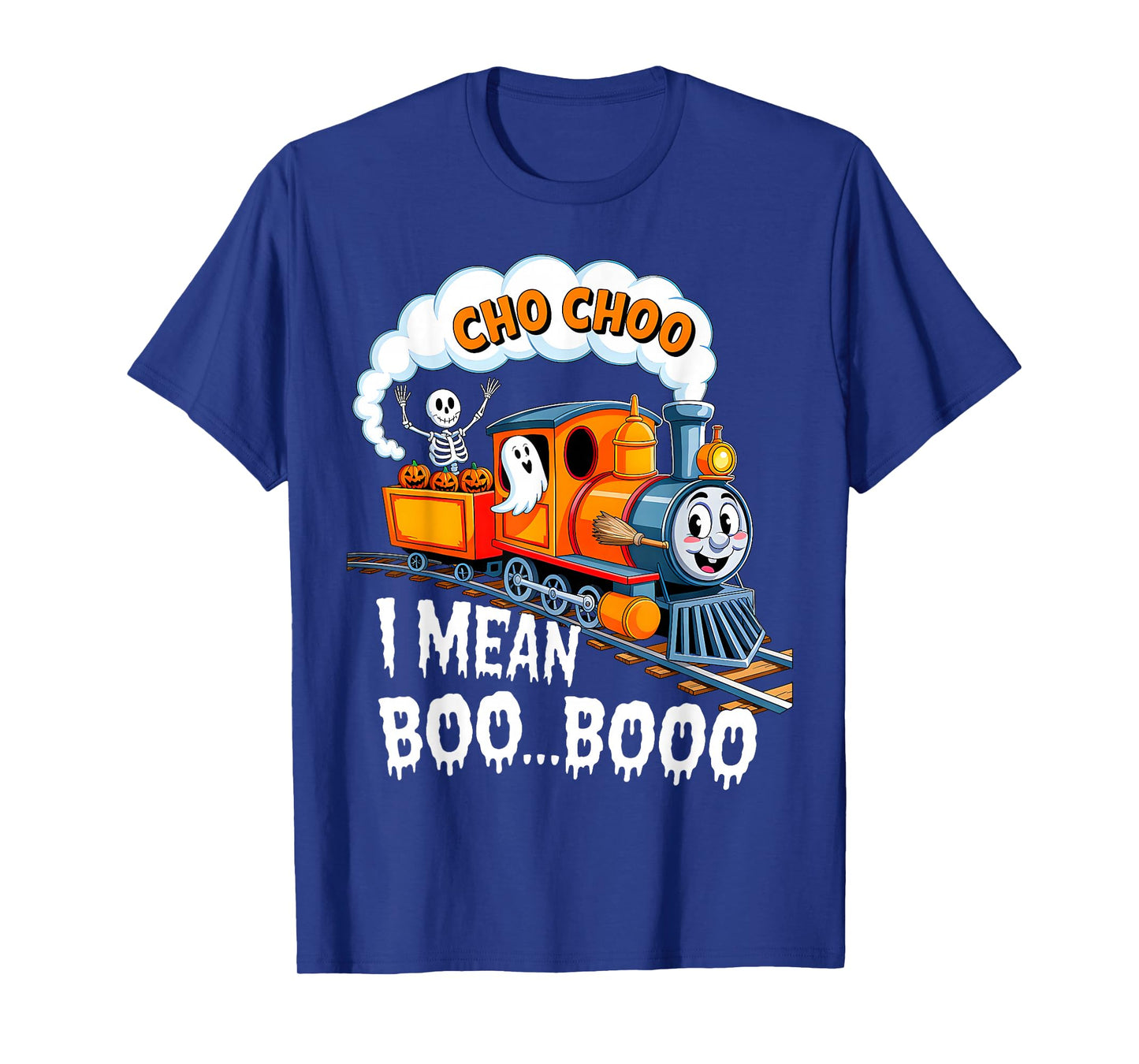 Halloween Train Choo I Mean Boo Ghost Pumpkin Toddler Kids T-Shirt