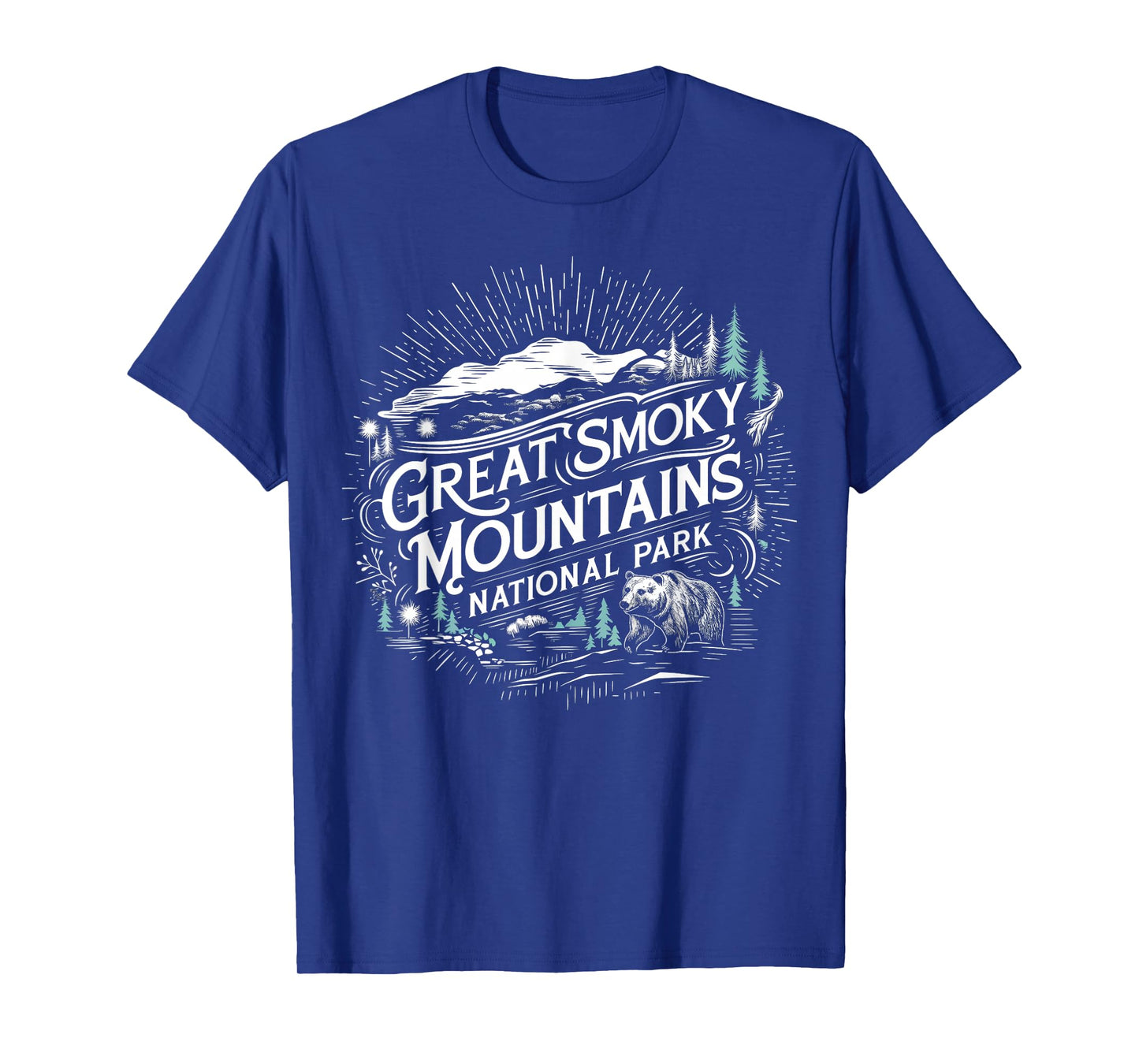 Retro Great Smoky Mountains National Park Mens Womens Hiking T-Shirt