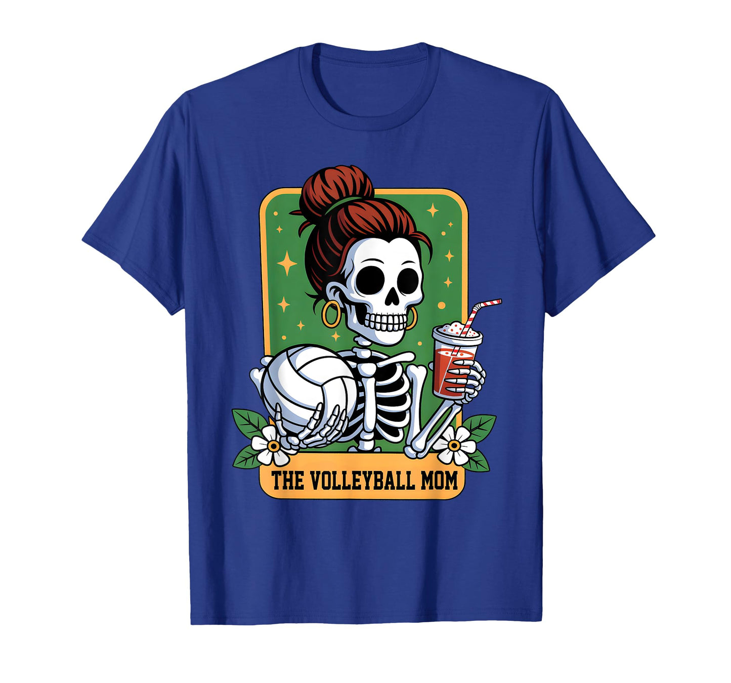 The Volleyball Mom Tarot Card Skeleton Game Day Proud Moms T-Shirt