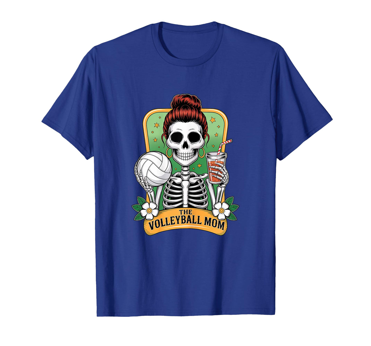 The Volleyball Mom Tarot Card Skeleton Game Day Proud Moms T-Shirt