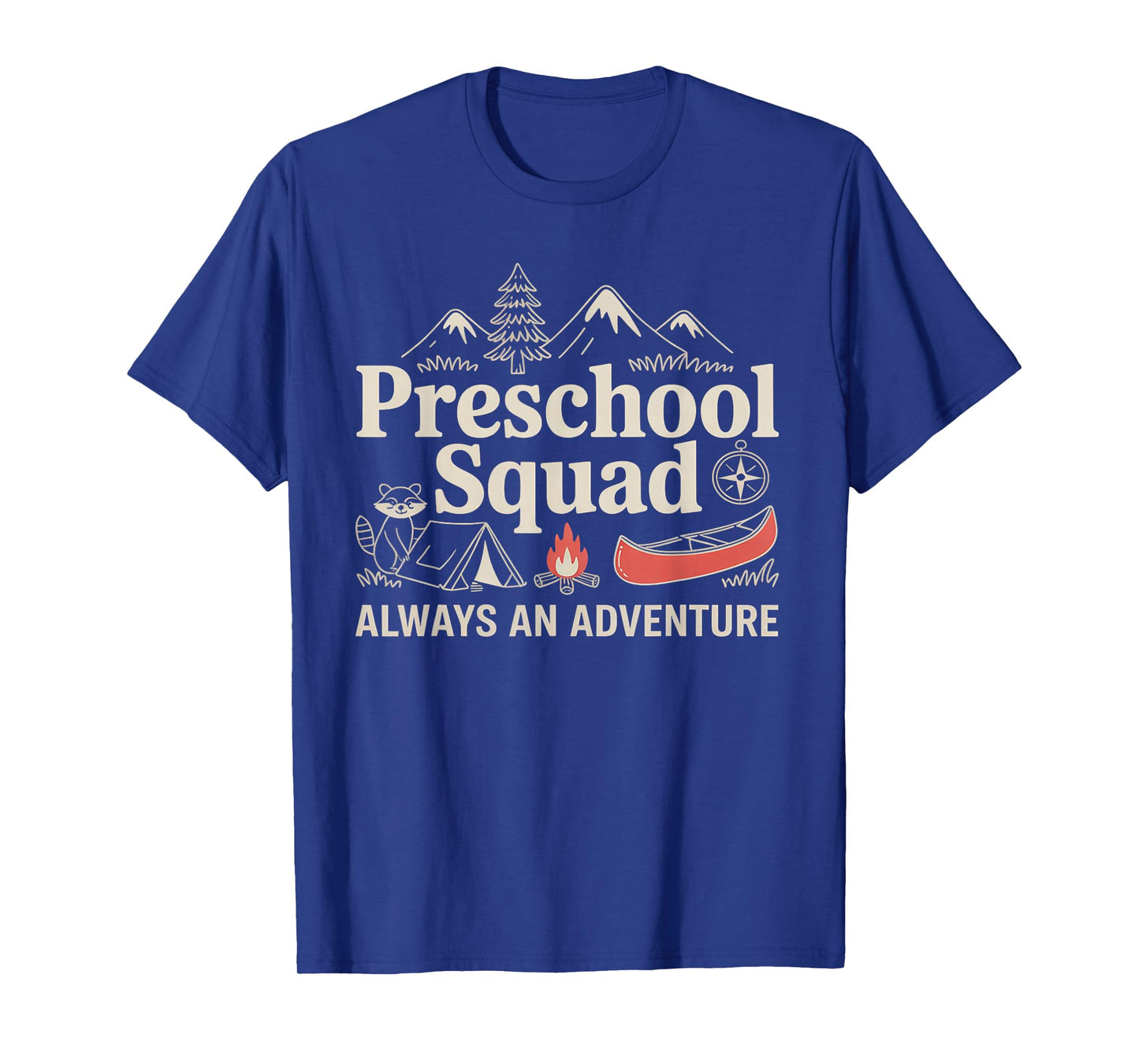 Pre-K Squad Adventure Camping Preschool Teacher Boy Girl Kid T-Shirt