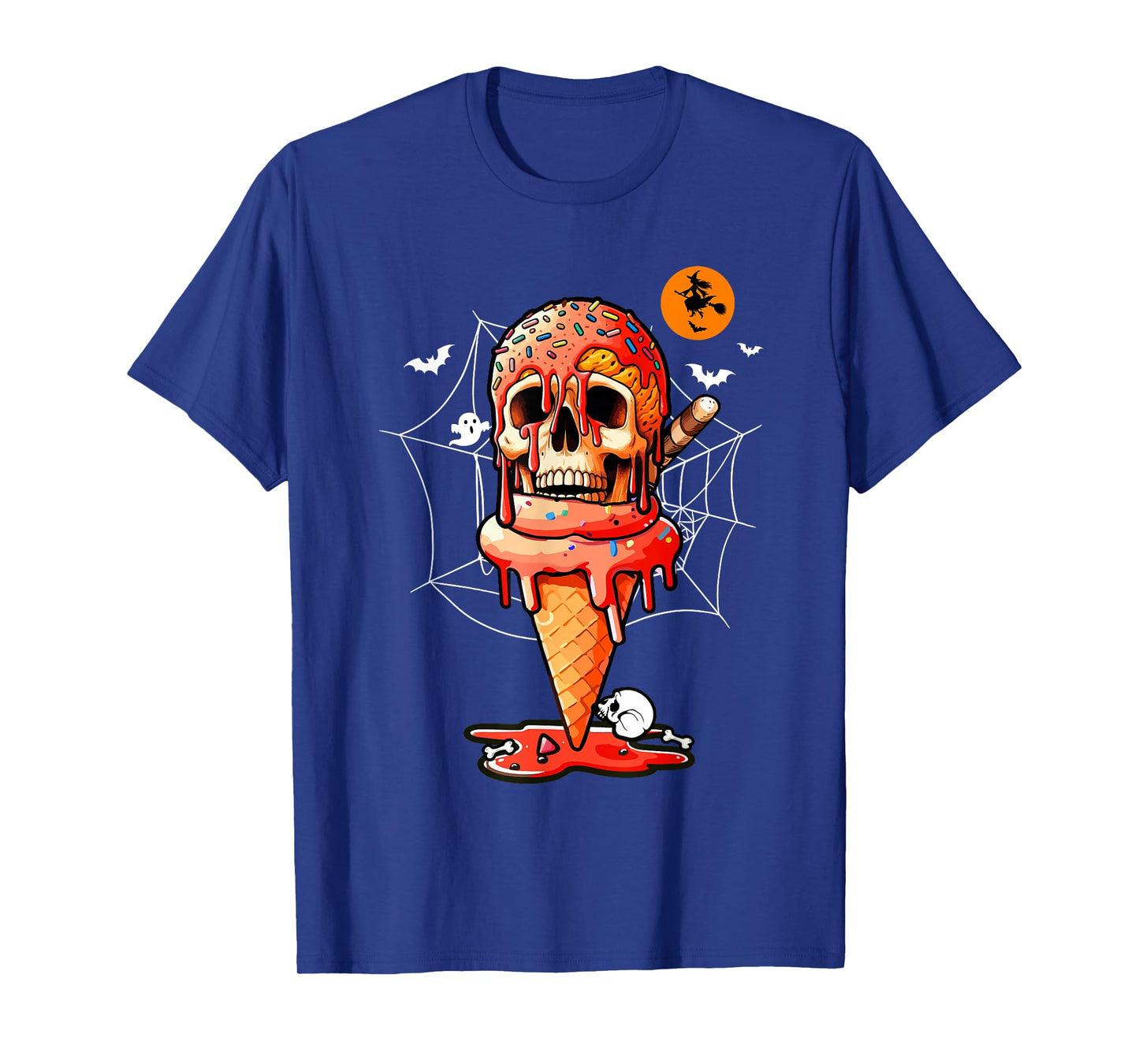 Halloween Horror Skull Ice Cream Costume Food Lover Kids T-Shirt