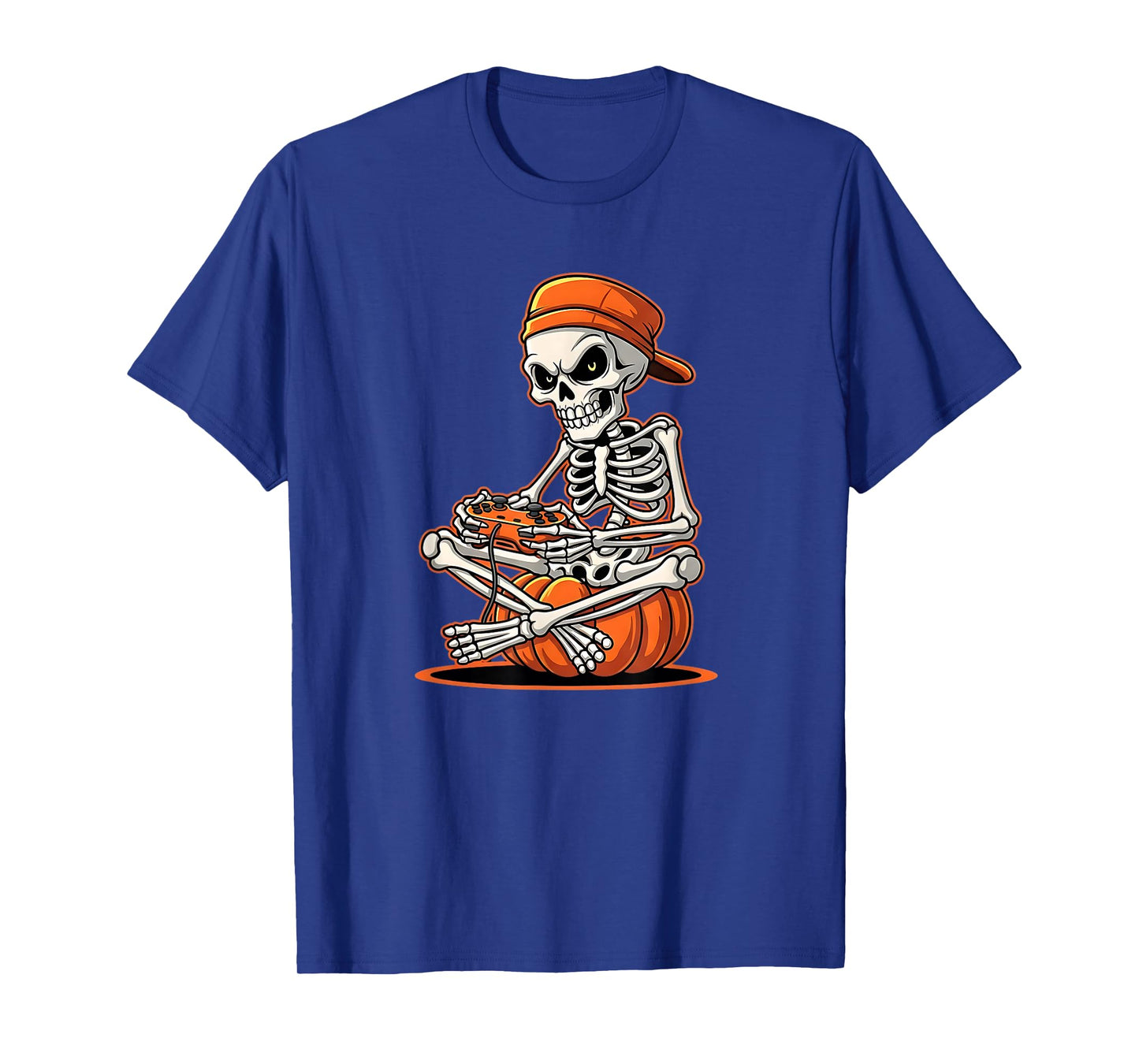 Halloween Skeleton Gamer Video Gaming Funny Skeleton T-Shirt