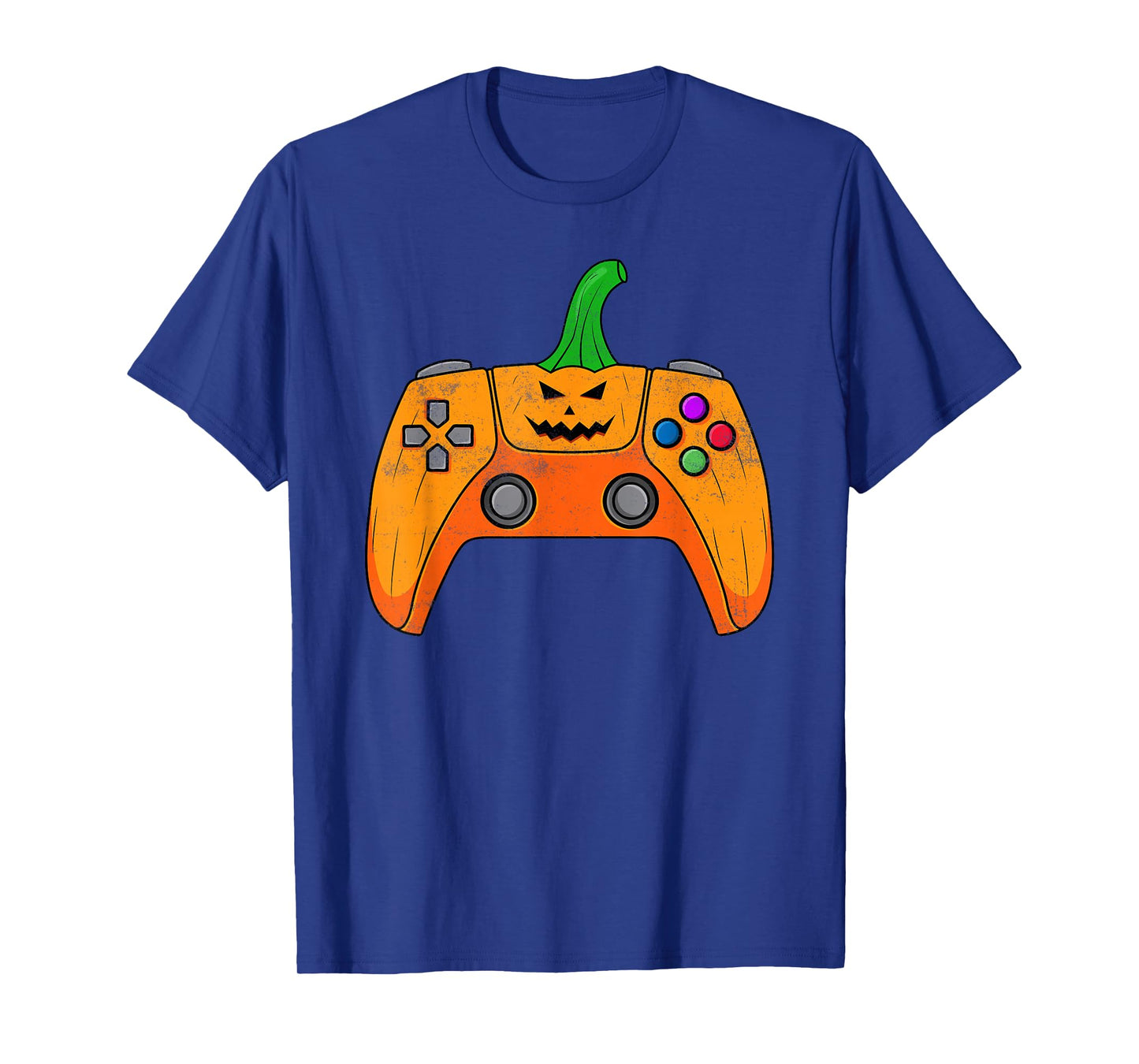 Video Game Controller Funny Pumpkin Face Halloween Gamer T-Shirt