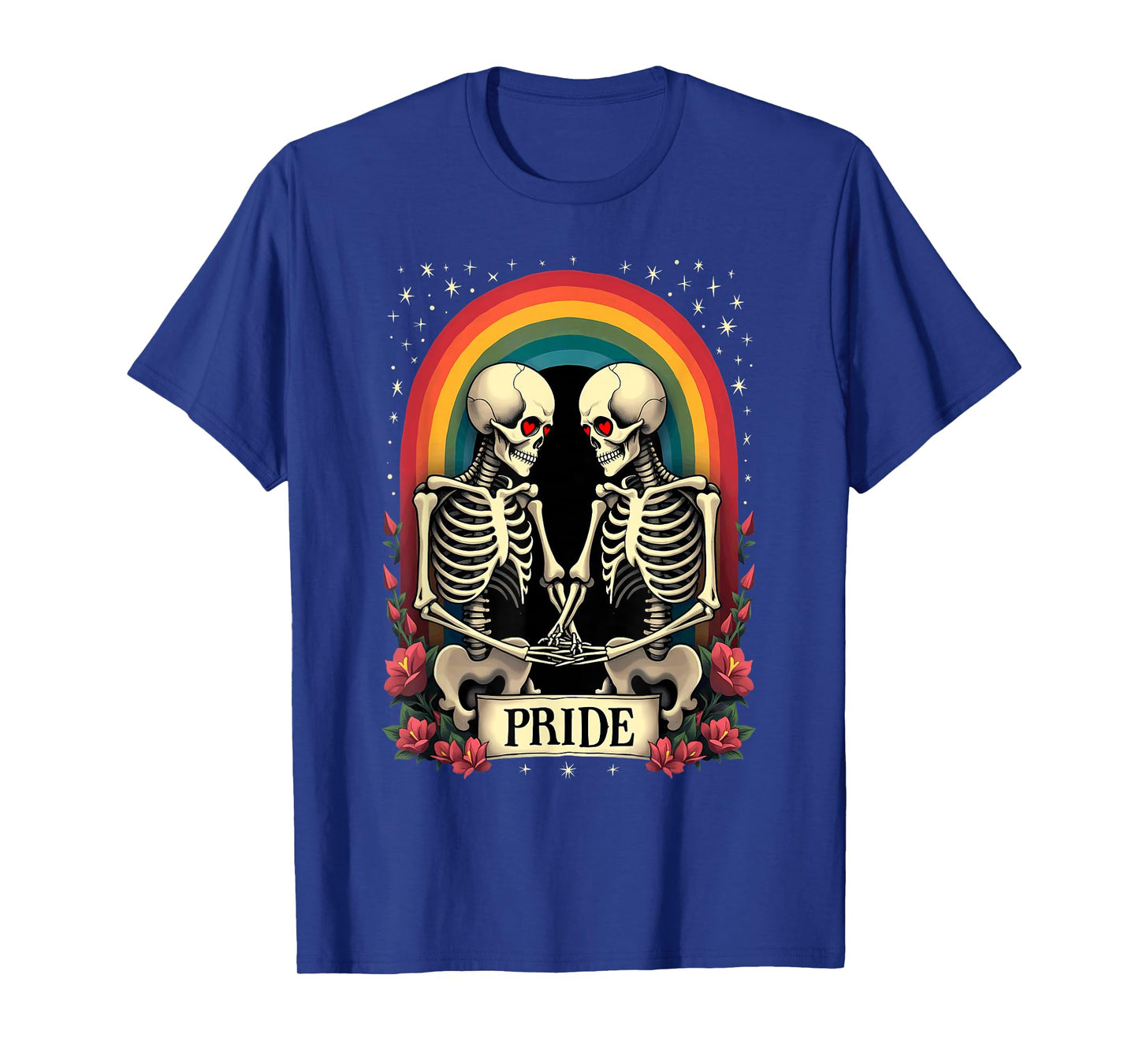 Tarot Card Pride LGBT Gay Lesbian Rainbow Skeleton Halloween T-Shirt