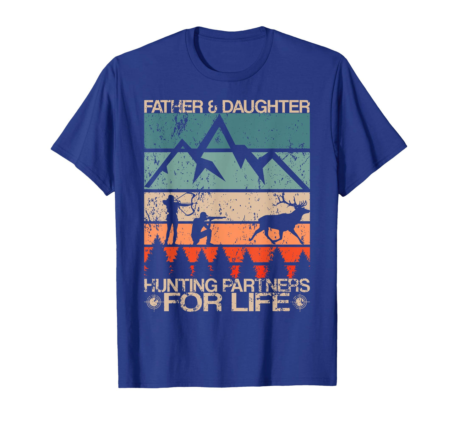 Father Daughter Hunting Partners For Life Retro Dad Hunters T-Shirt