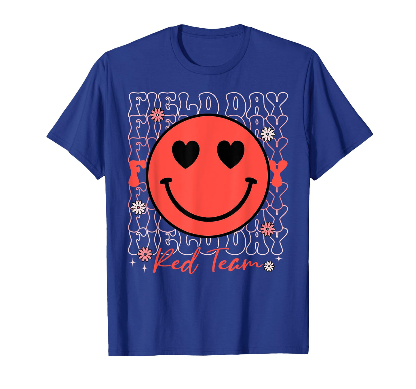 Field Day Red Team Smile Face Field Day Games Kids Teacher T-Shirt