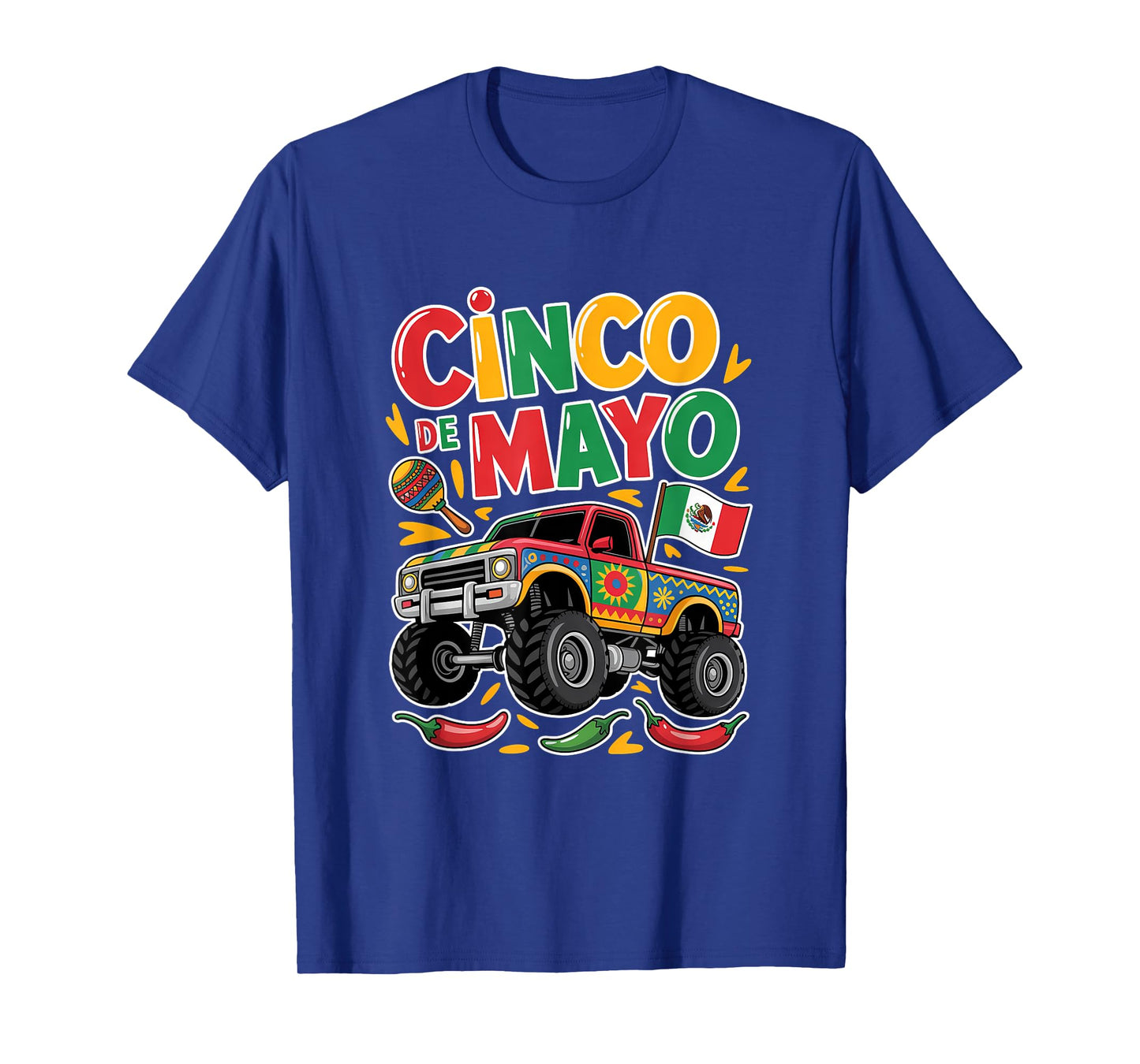 Monster Truck Fiesta Shirt Cinco De Mayo Shirt For Boys T-Shirt
