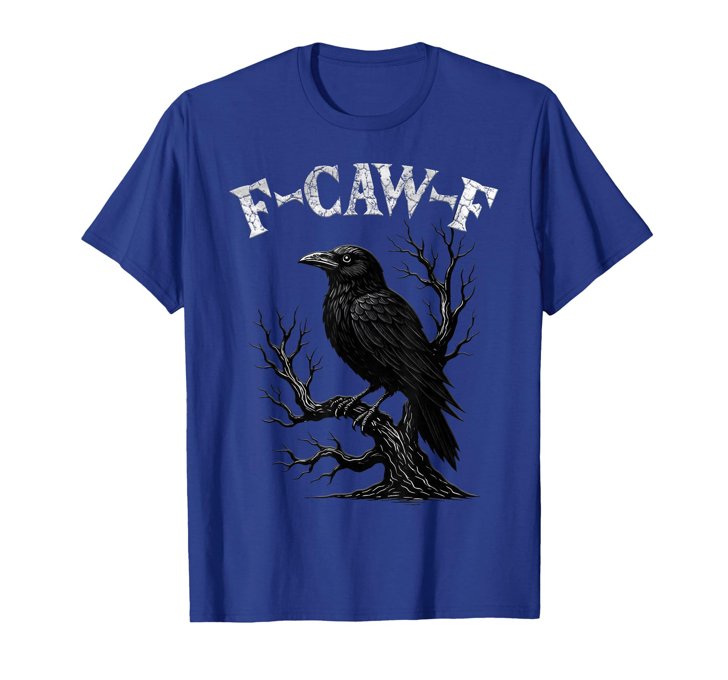Black Crow, F-Caw-F Funny Black Bird Moon Gothic Adult Humor T-Shirt