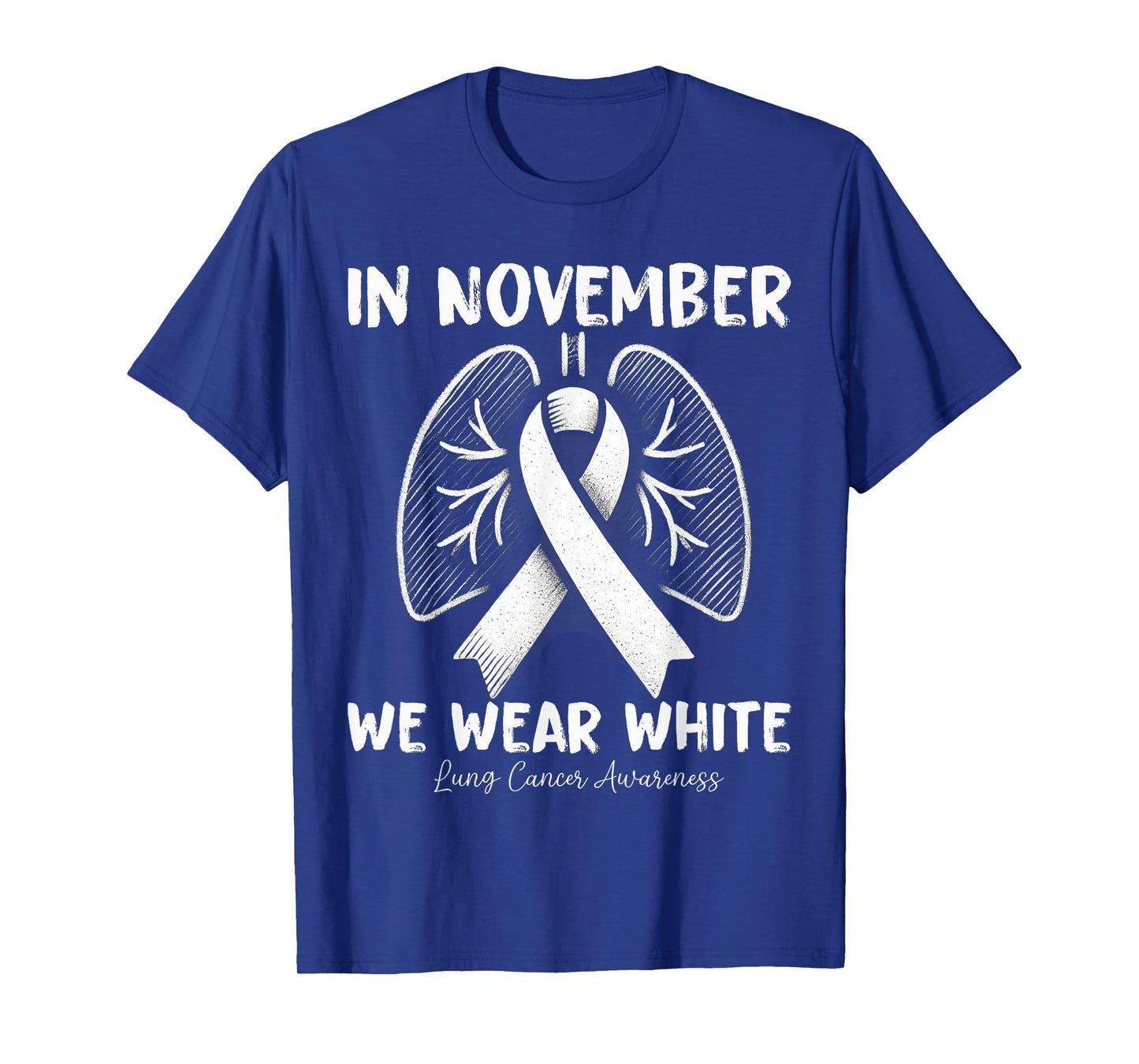 In November We Wear White for Lung Cancer Awareness Flower T-Shirt
