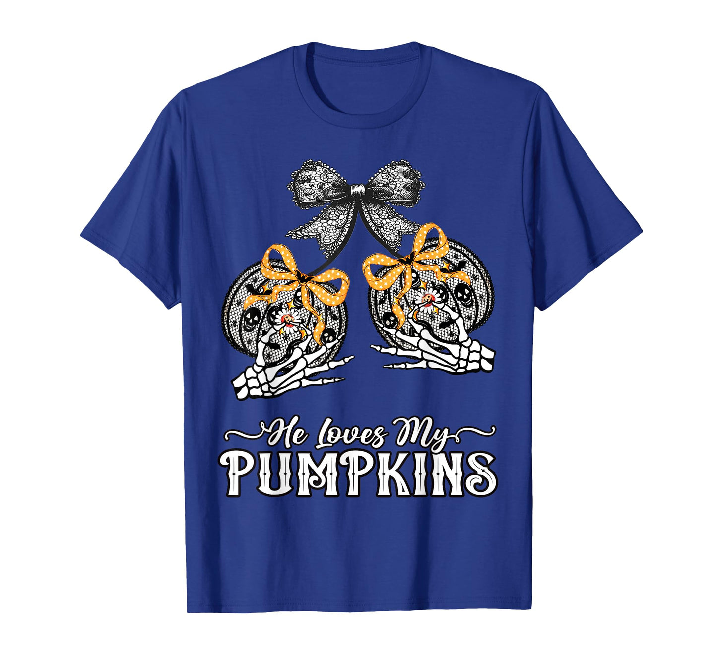 He Loves My Pumpkins I Like His Broomstick Couples Halloween T-Shirt