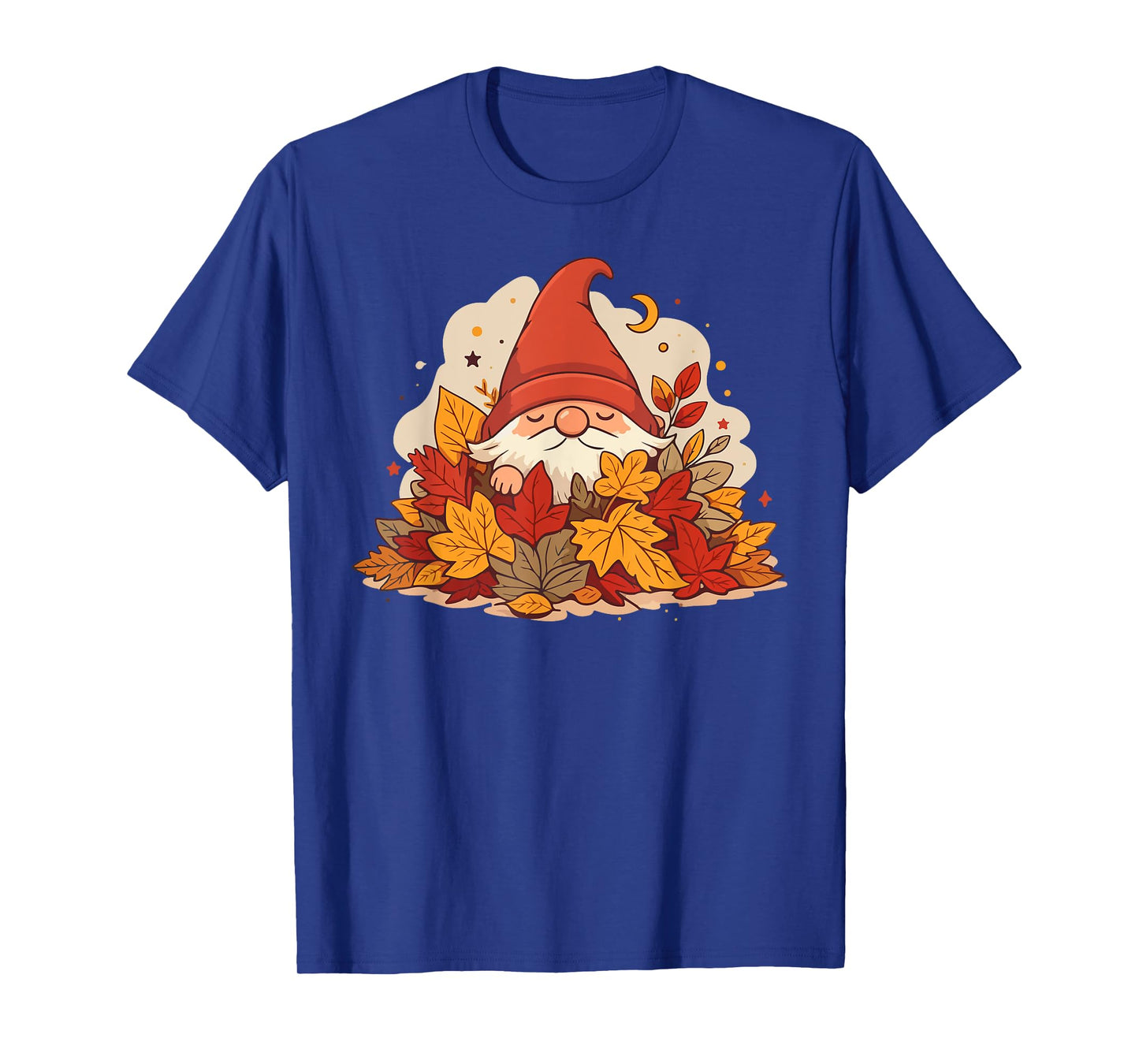 Fall Gnome in pile of leaves T-Shirt