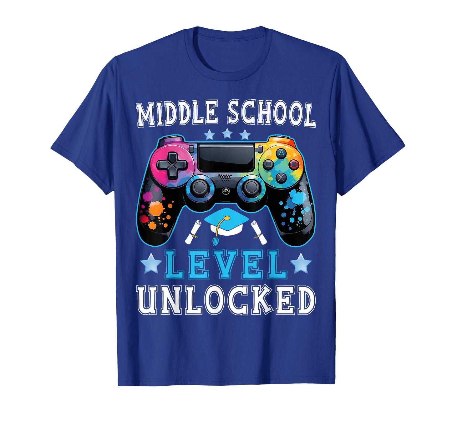 Middle School Level Unlocked Gamer First Day Back To School T-Shirt
