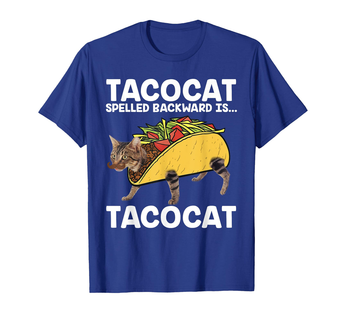 Taco & Cat T-Shirt - Tacocat Spelled Backward Is Tacocat Men Women Kids T-Shirt