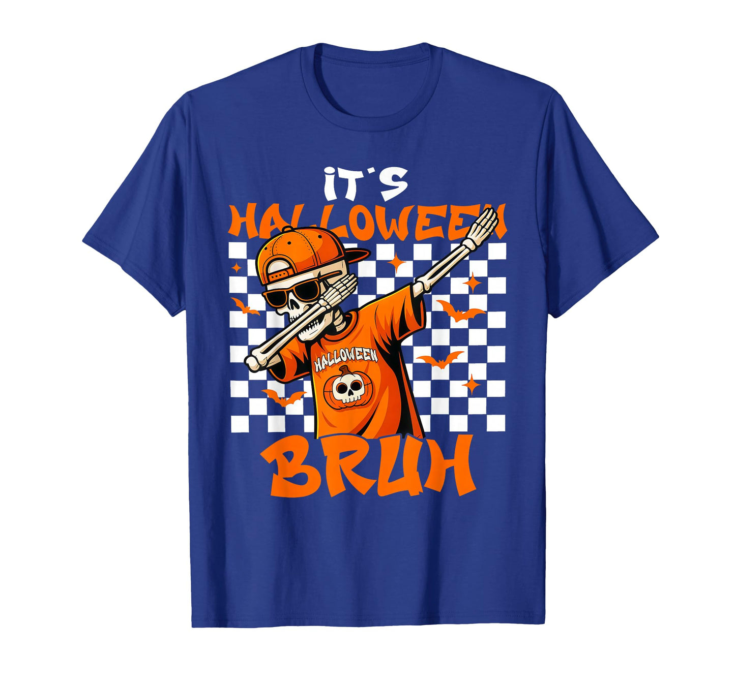 It's Halloween Bruh Dabbing Skeleton Funny Halloween Boys T-Shirt