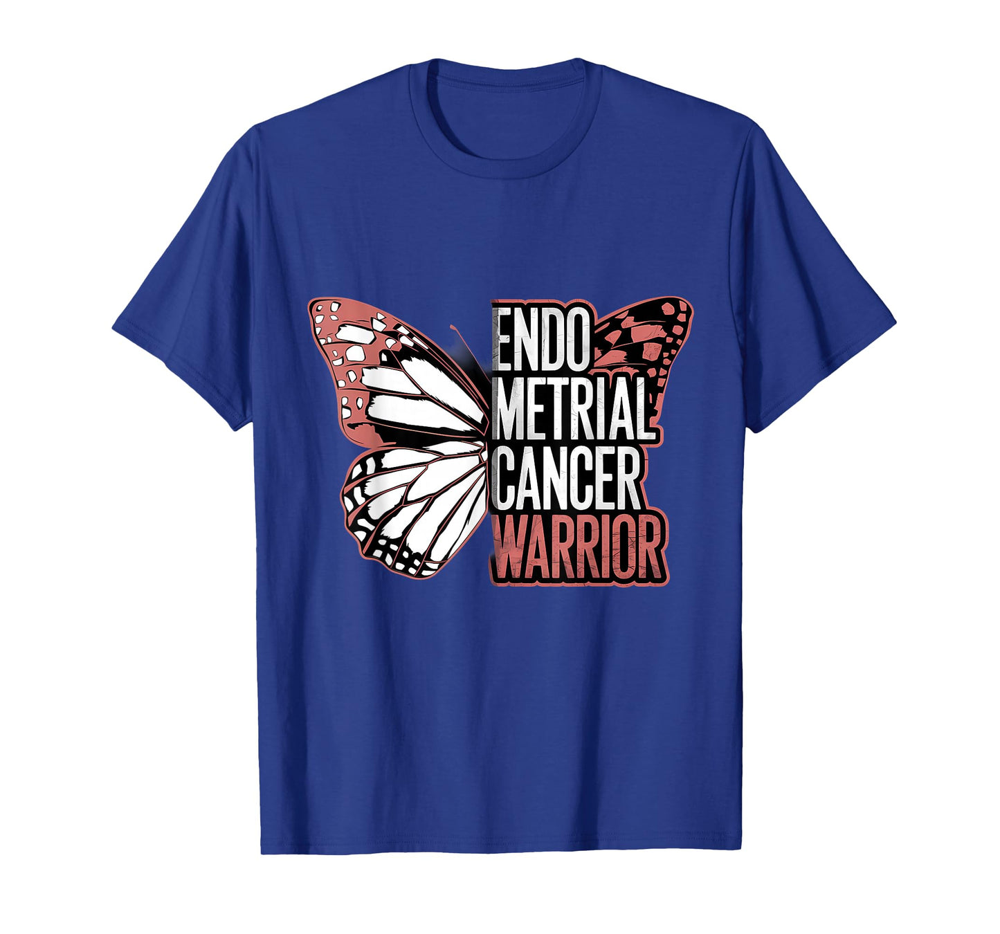 Endometrial Cancer Awareness Peach Ribbon T-Shirt