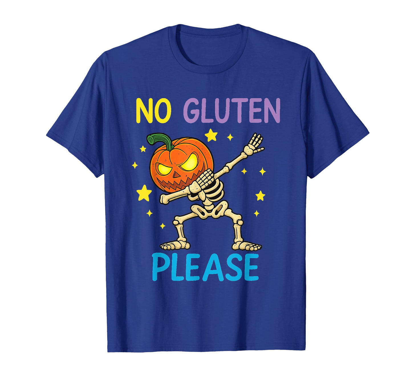 Celiac Disease Organic Paleo Funny Halloween Skeleton T-Shirt