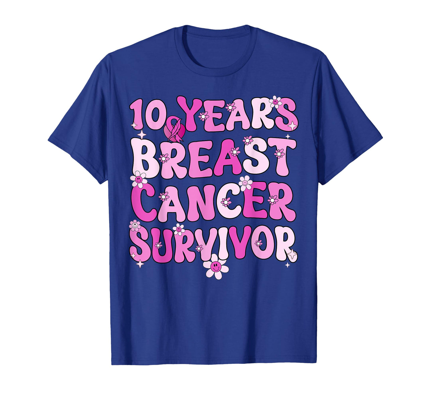 10 Years Breast Cancer Survivor Breast Cancer Awareness T-Shirt