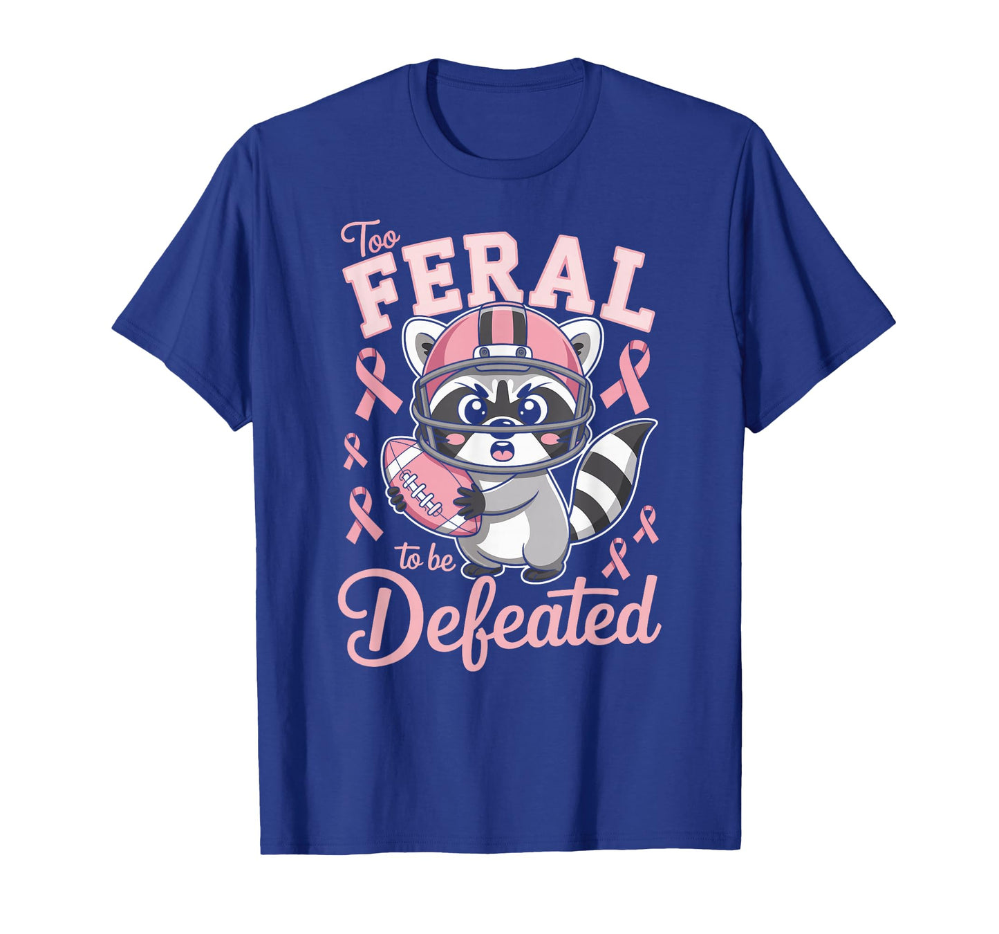 Tackle Breast Cancer Raccoon Football T-Shirt