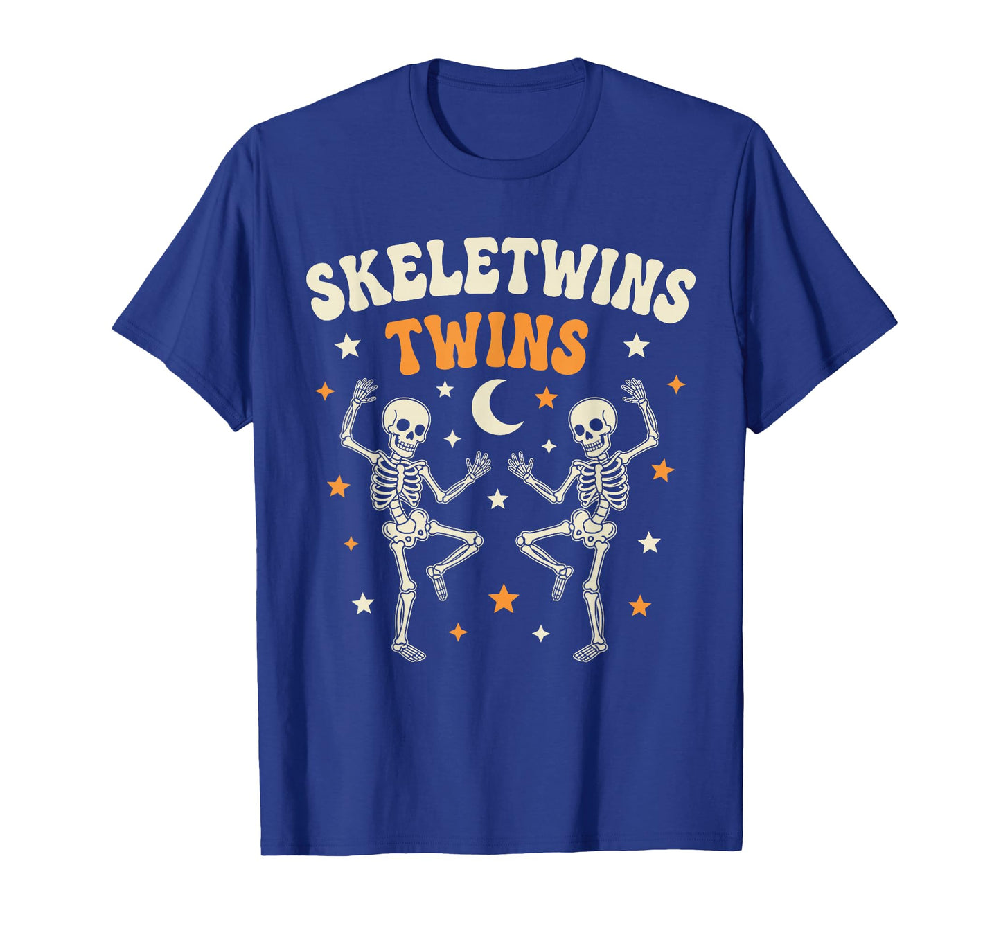 Twins Halloween Matching Funny Dancing Skeletons Skeletwins T-Shirt