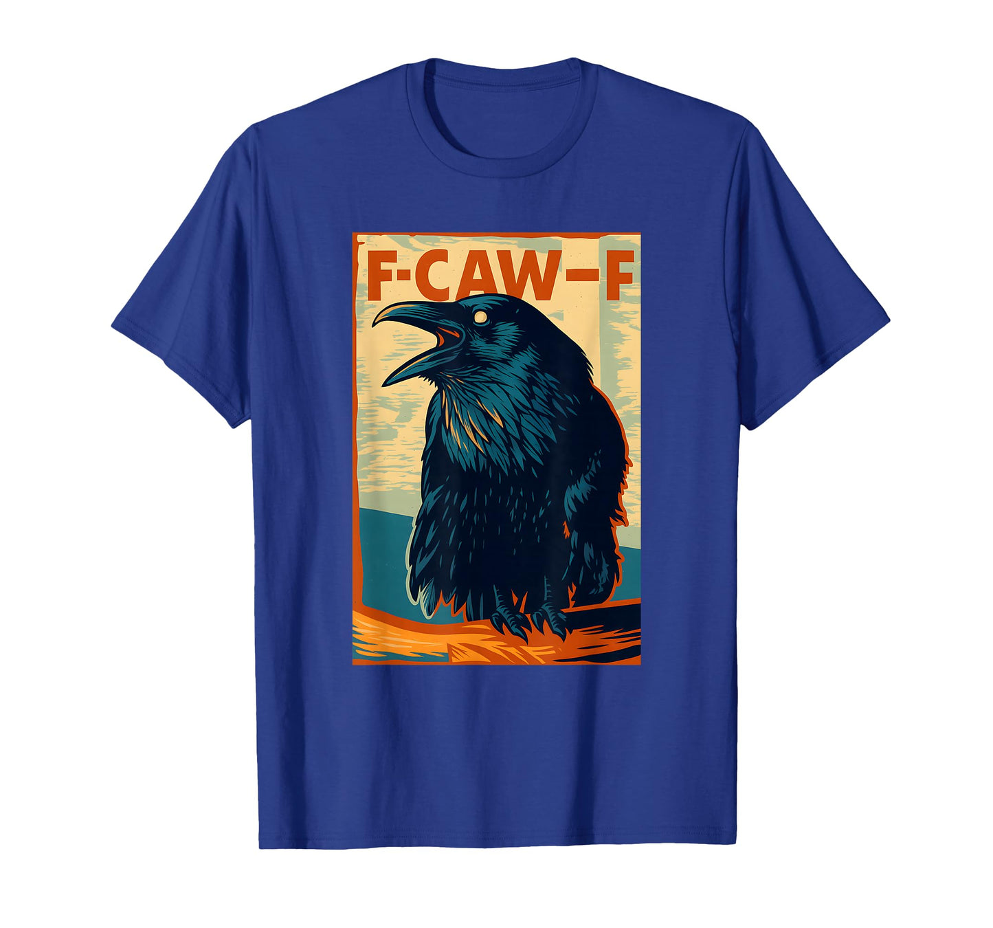 Funny Black Crow Bird with F-Caw-F Saying T-Shirt