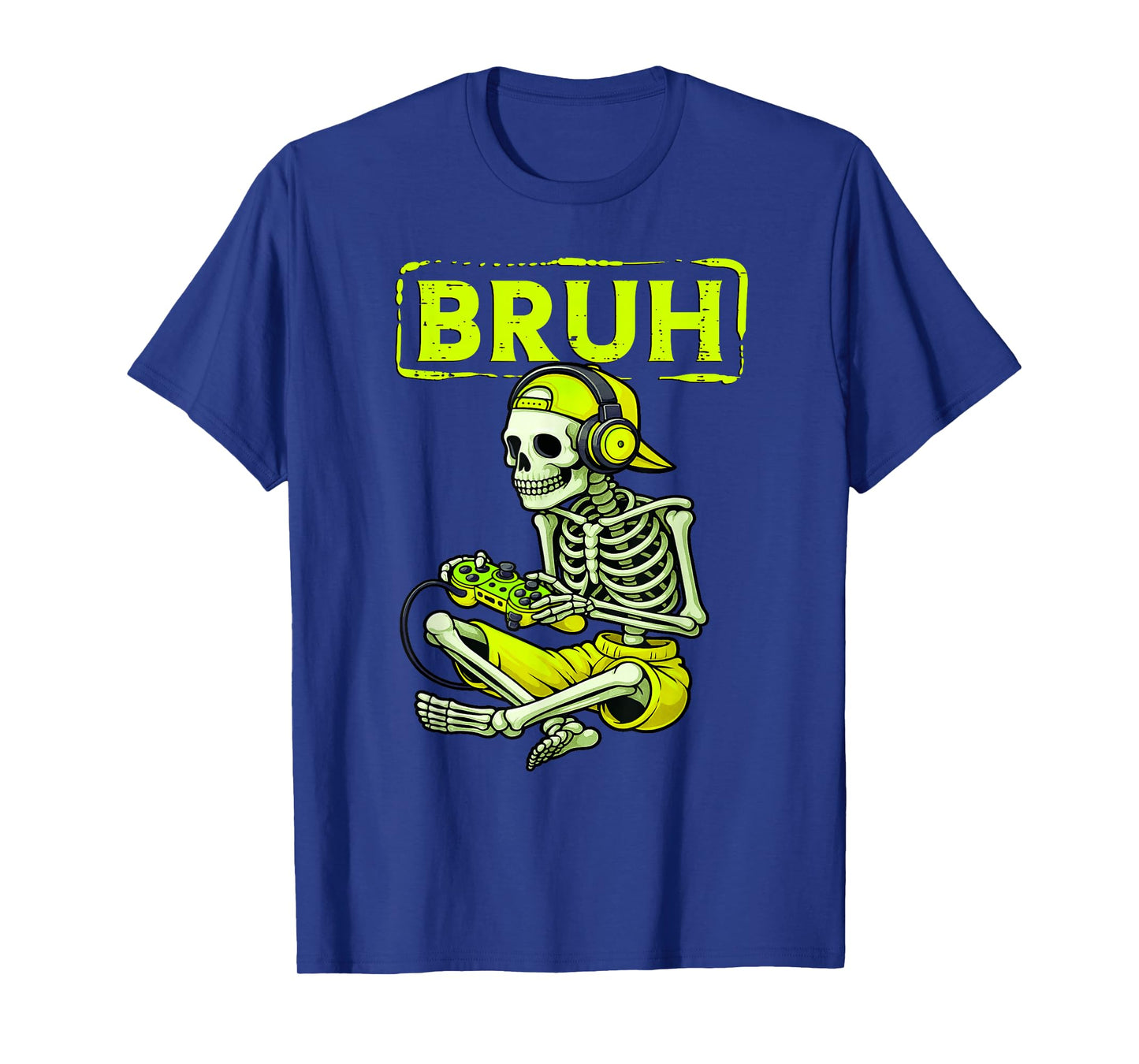 Gamer Bruh Skeleton Video Gaming Boys Men Kids T-Shirt