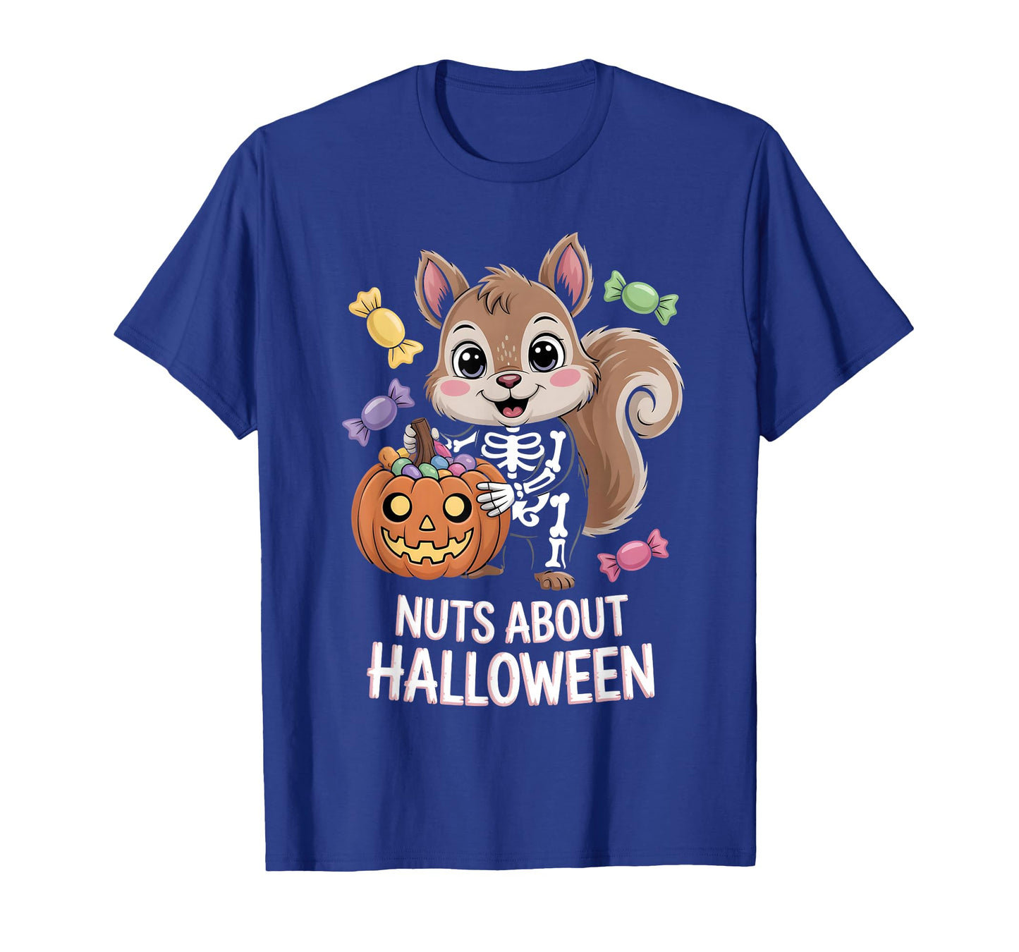 Nuts About Halloween β Cute Skeleton Squirrel T-Shirt