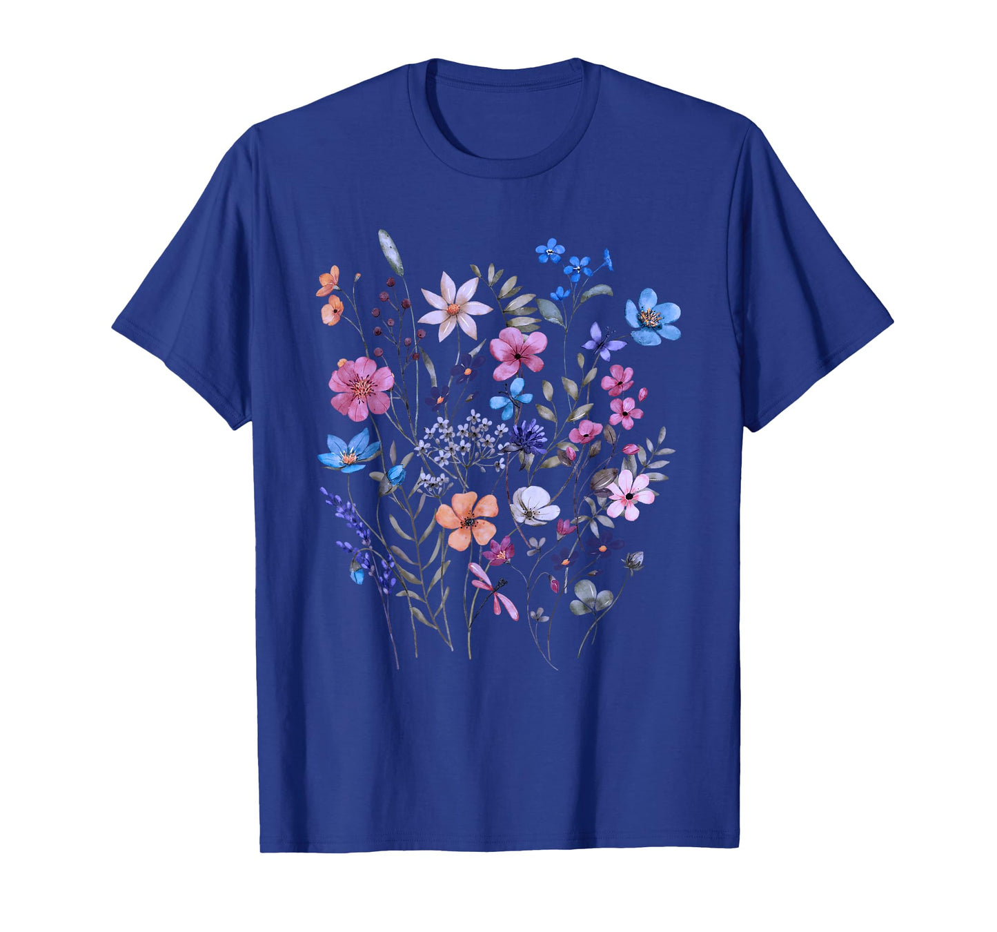 Vintage Flowers Women Wildflower Graphic Floral Gardening T-Shirt