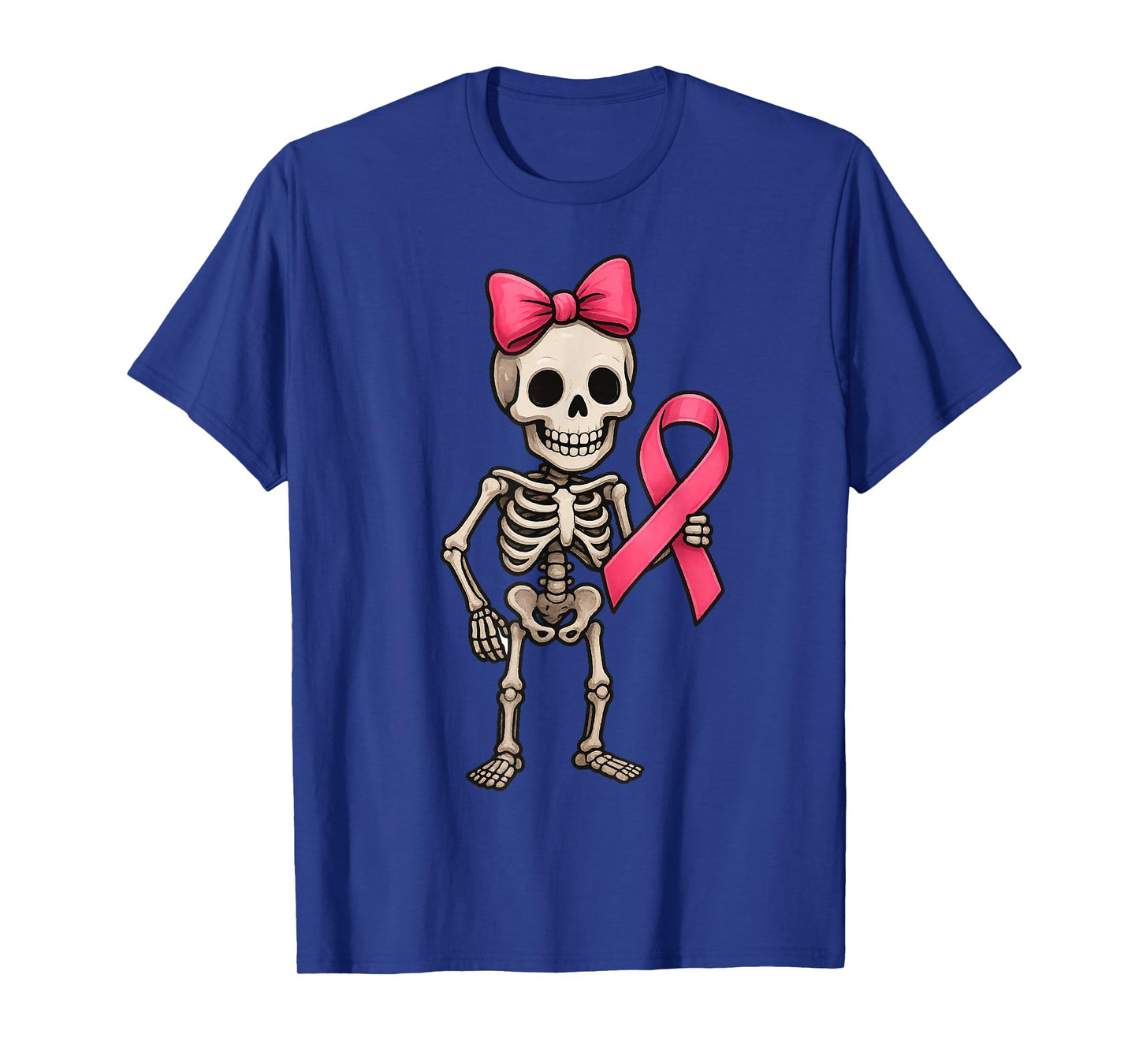 Breast Cancer Awareness Skeleton Bow Cute Coquette T-Shirt