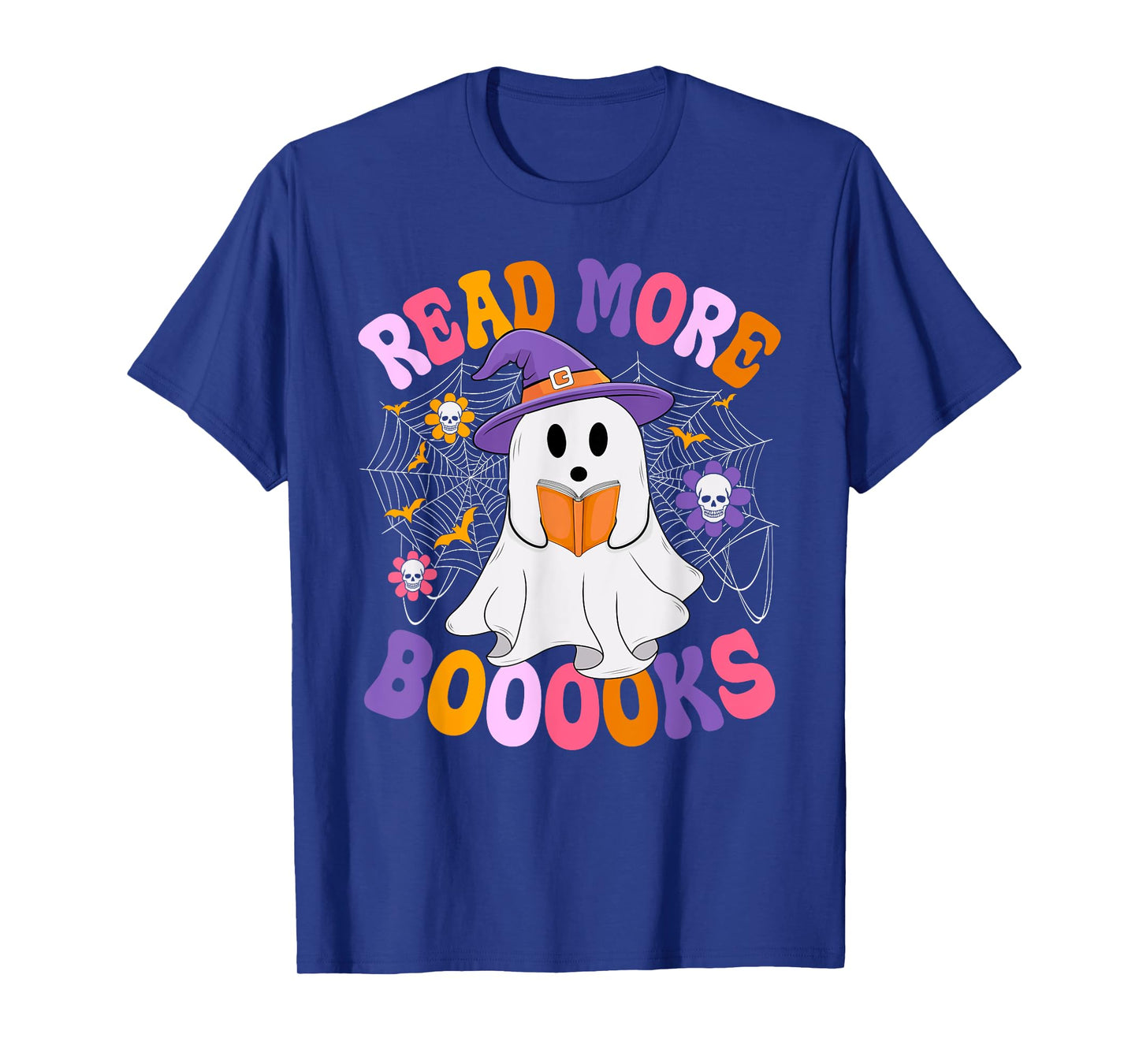 Read More Books Teacher Kids Book Lover Ghost Halloween T-Shirt