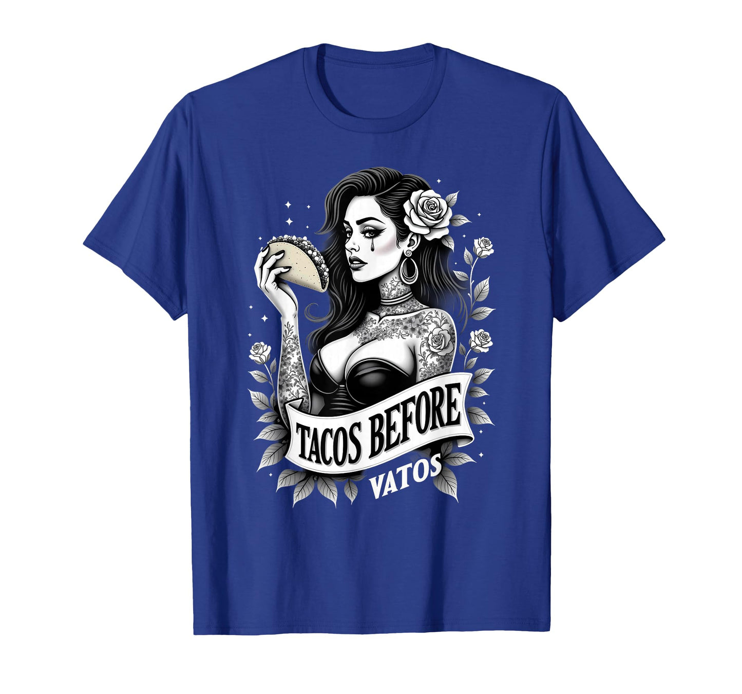 Sarcastic Spanish Mexican Tacos Before Vatos T-Shirt