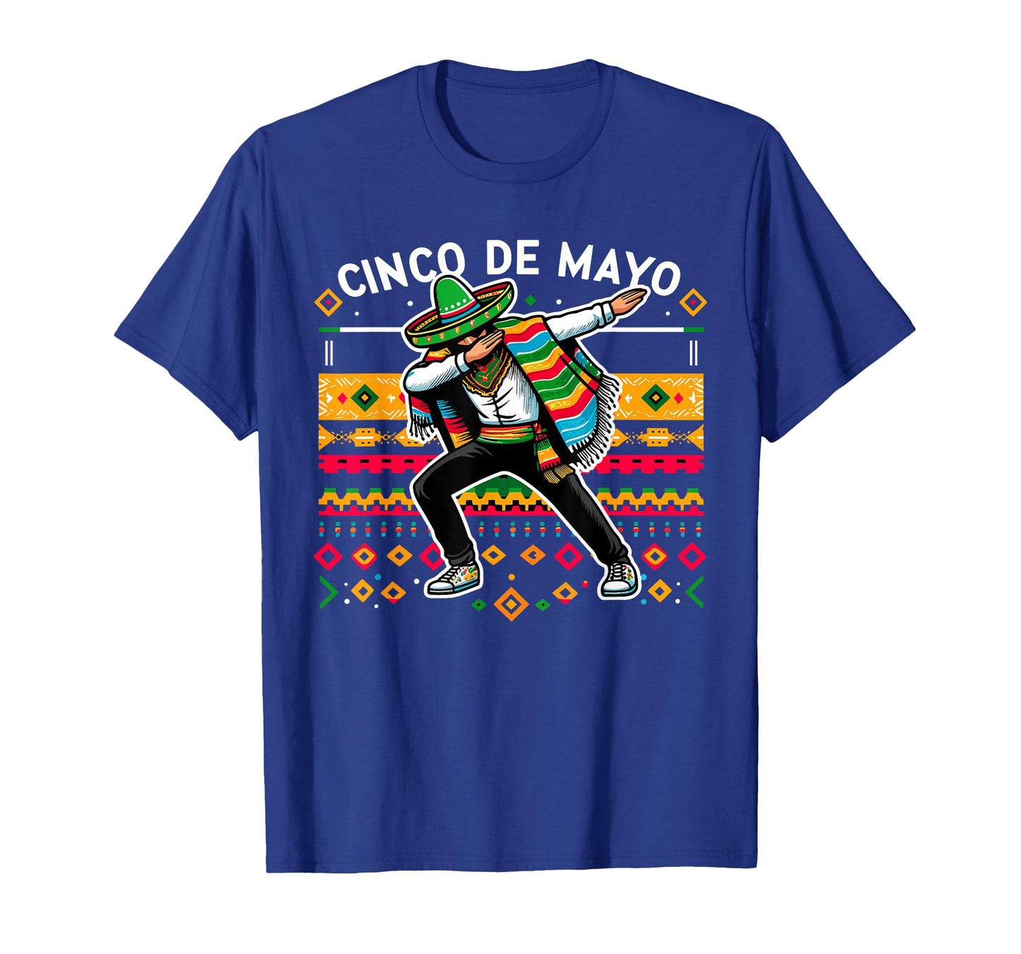 Dabbing Mexican Poncho Cinco De Mayo Fiesta T-Shirt