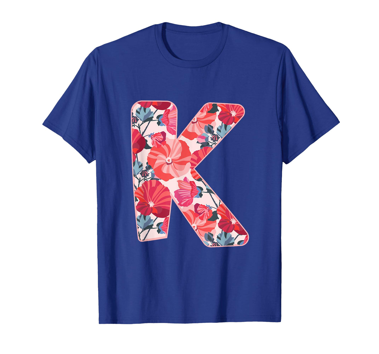 Letter K Sign Alphabet Last Name Consonants Flower Gift T-Shirt
