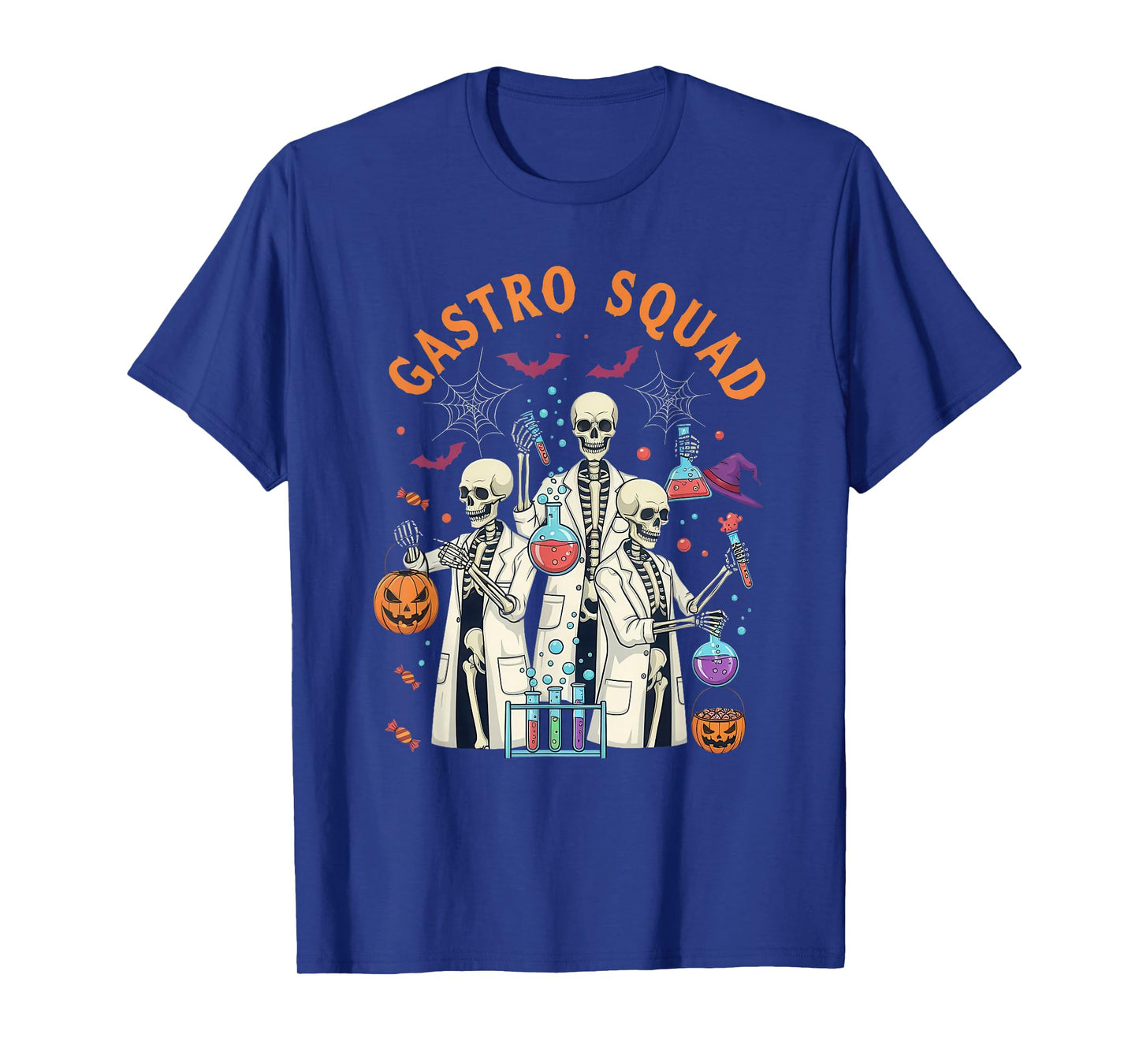 Gastro Squad Skeleton Halloween Science Lab Costume T-Shirt