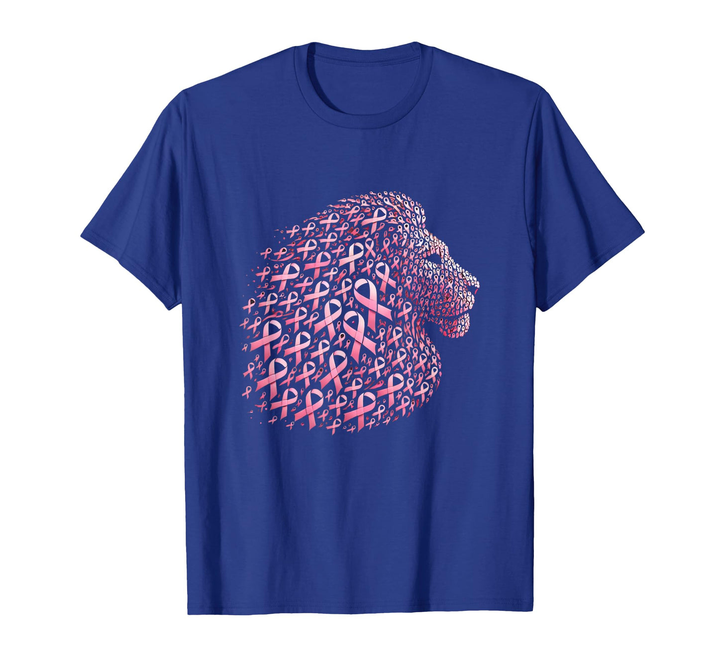 Cute Lion Pink Ribbon Breast Cancer Awareness October Month T-Shirt