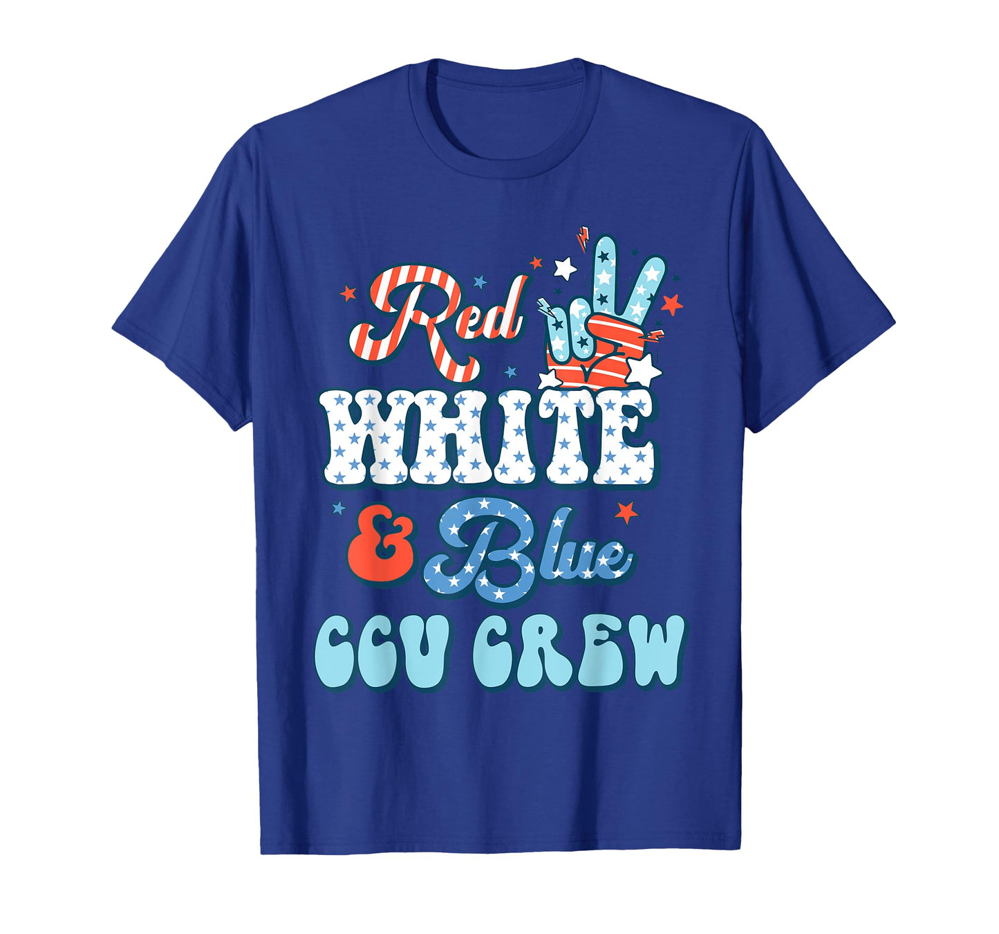 Red White Blue CCU Crew 4th of July Critical Care Unit Nurse T-Shirt