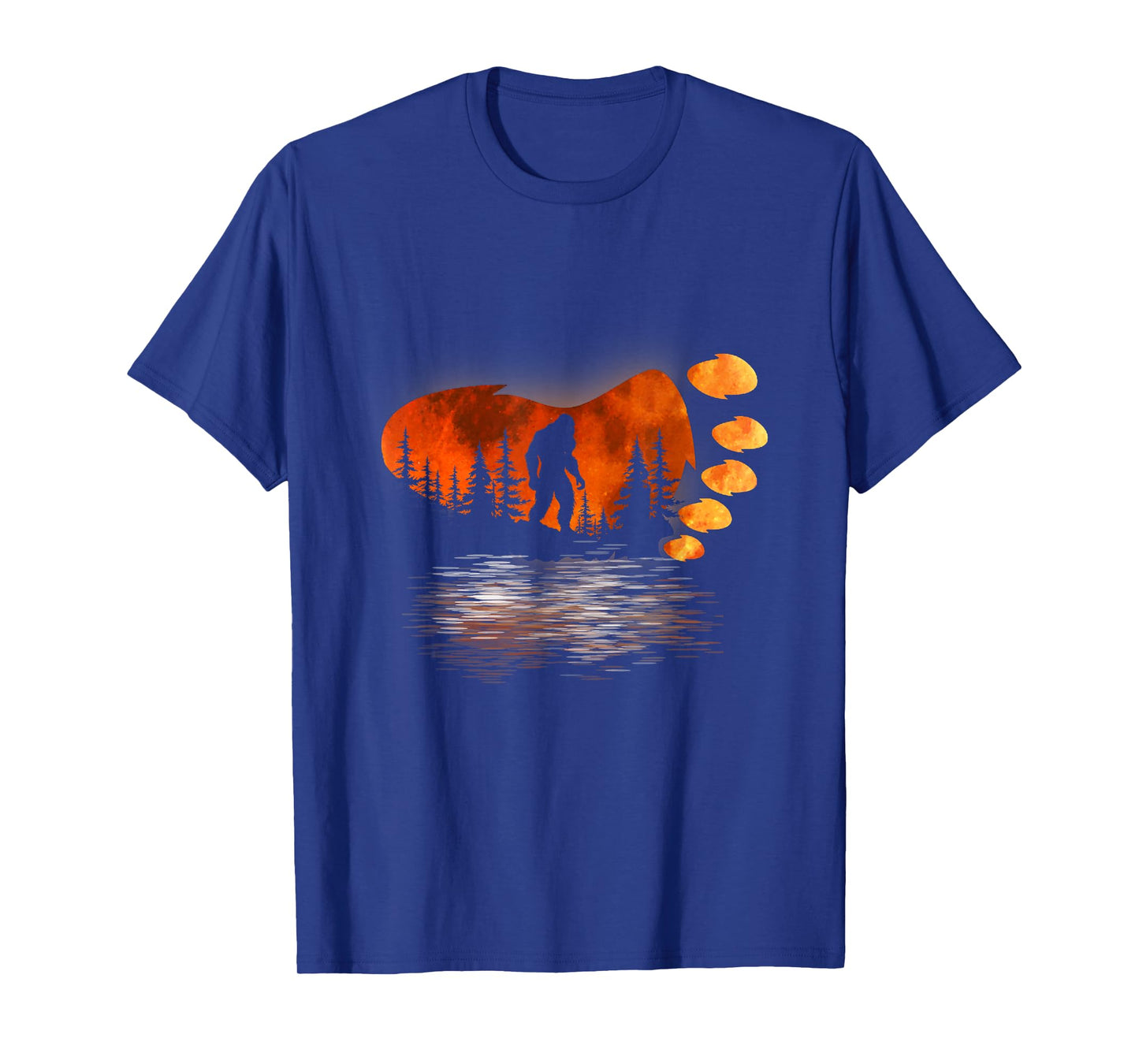 Bigfoot Sasquatch Full Moon In The Forest For Men Women Kids T-Shirt