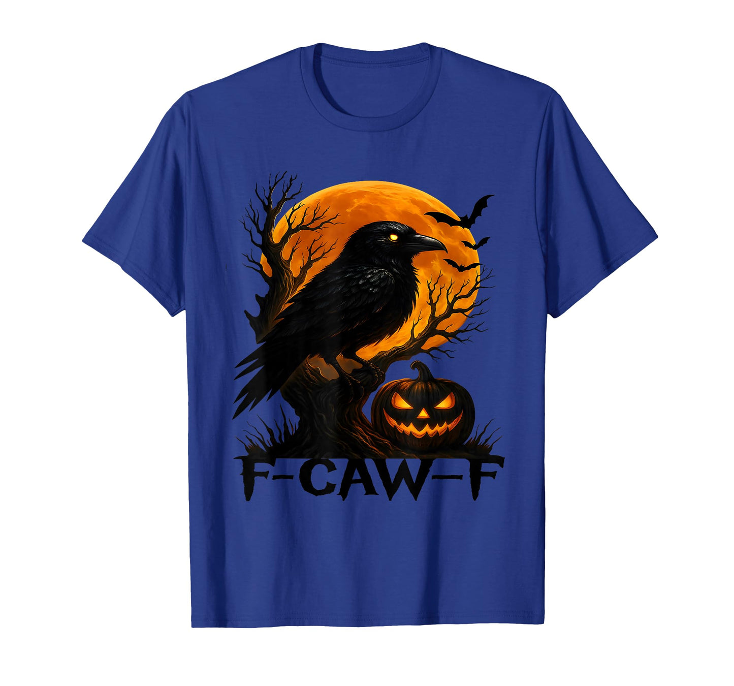 Black Crow, F-Caw-F Funny Black Bird Moon Gothic Adult Humor T-Shirt