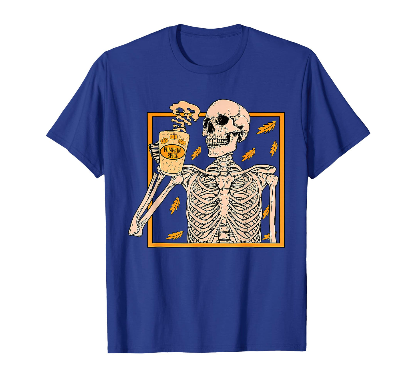 Vintage Halloween Skeleton Pumpkin Spice Fall Thanksgiving T-Shirt