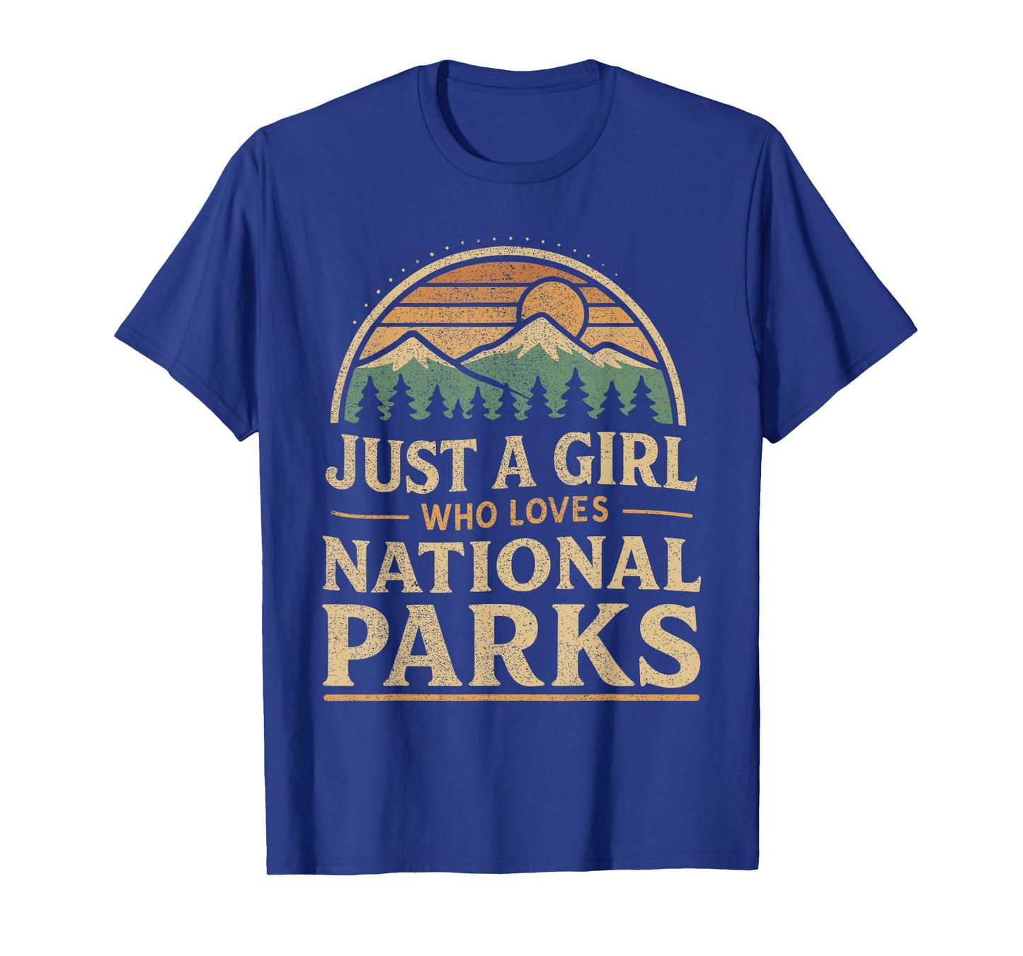 Just A Girl Who Loves National Parks Retro T-Shirt